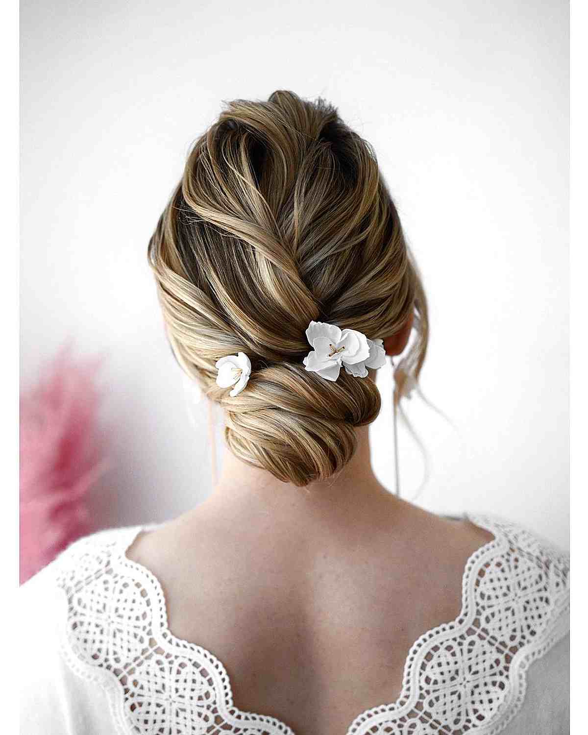 A Chignon With Serious Flower Power for Date Night