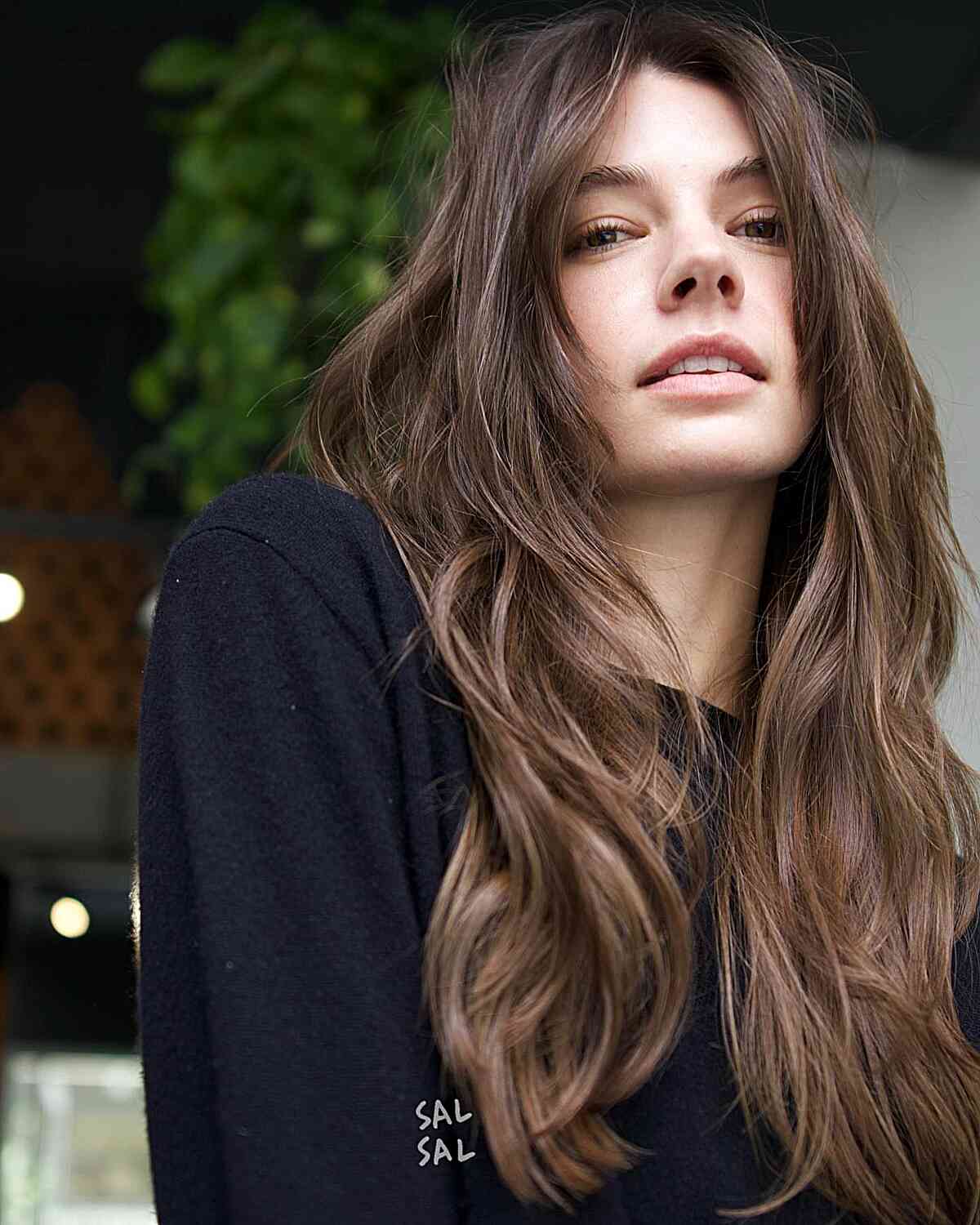 Flowing Internal Layers for Long Thick Hair and for women with an edgy style