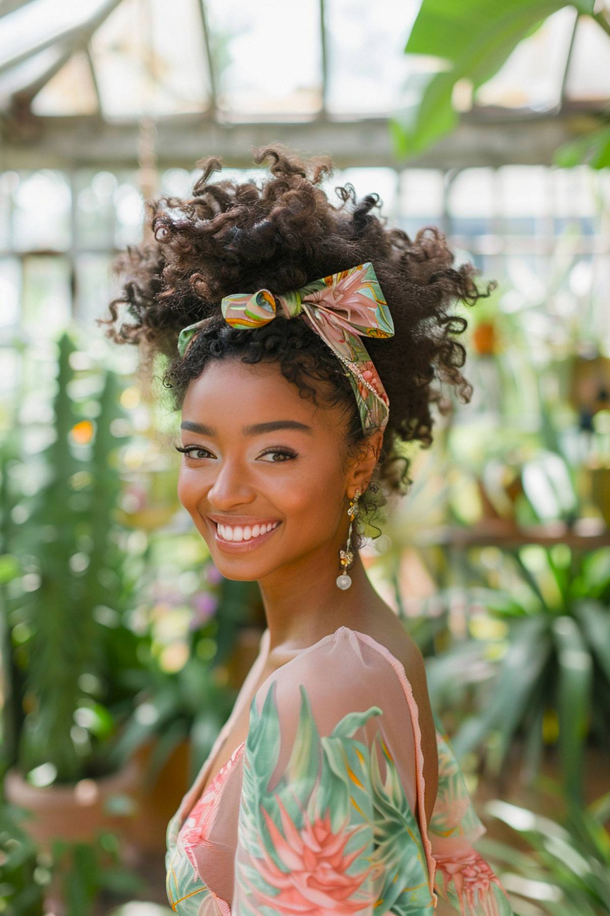 Flufflair style for natural curly bridesmaid look