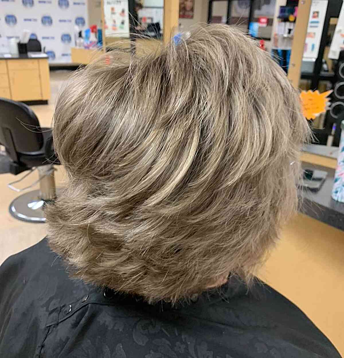 Short Fluffy and Choppy Feathered Hair for Mature Women Over Sixty
