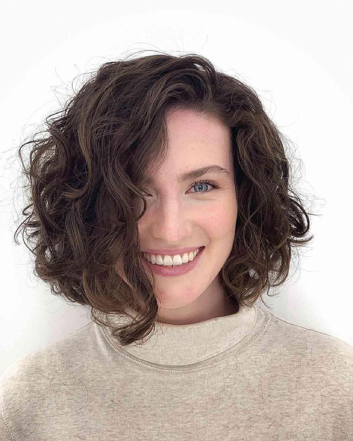 Fluffy Bob Style for Wavy, Thick Hair