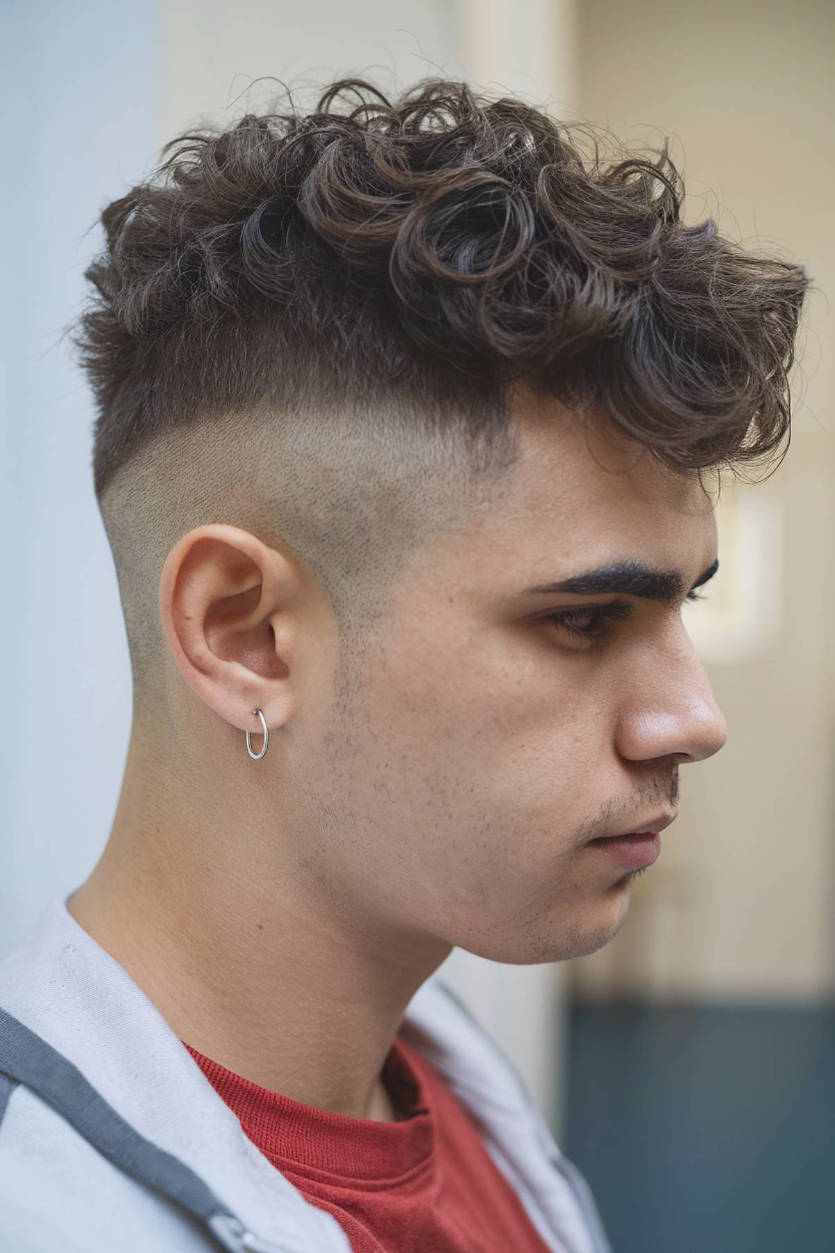 Fluffy haircut for men