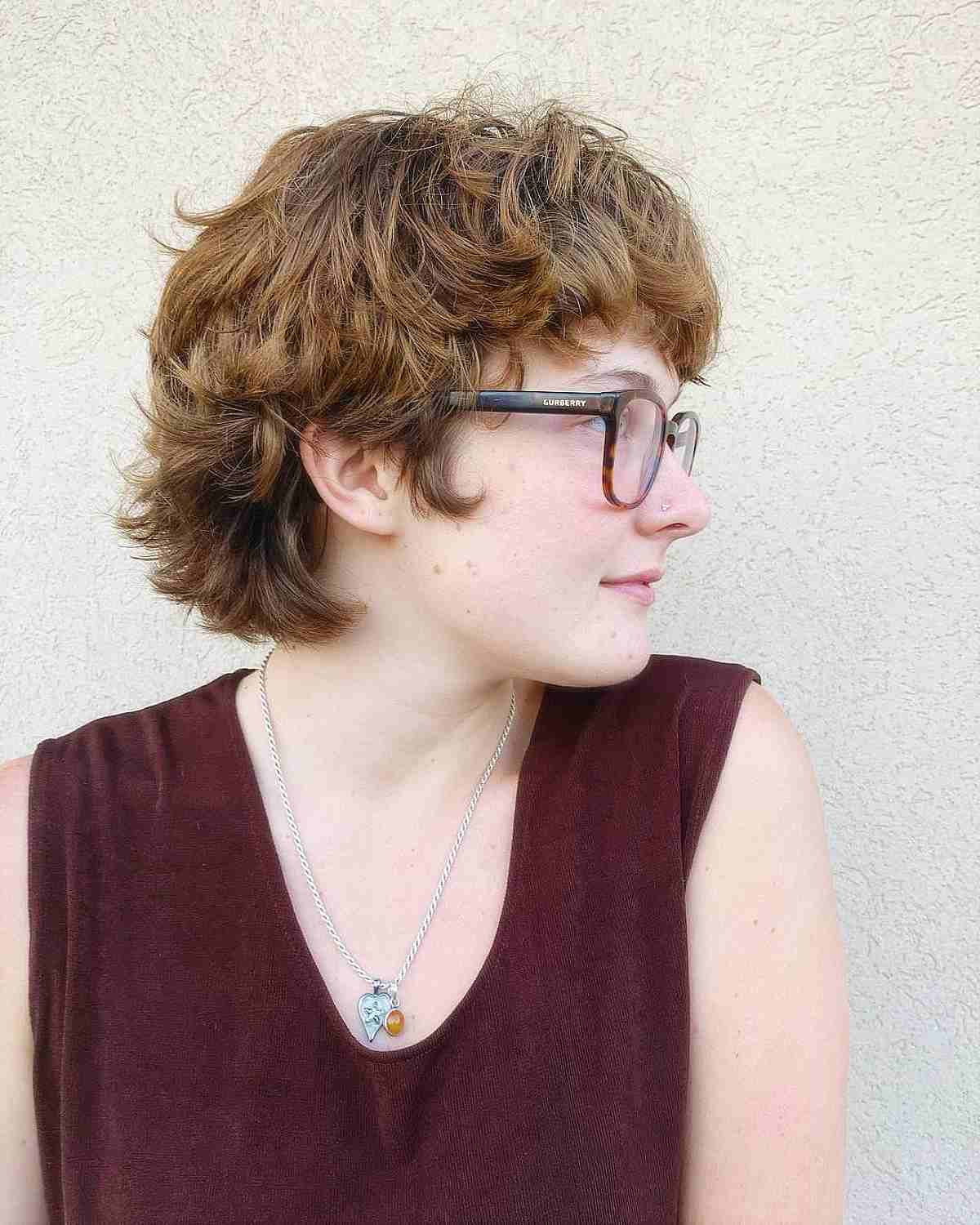 Fluffy Pixie Mullet Cut with Shaggy Layers