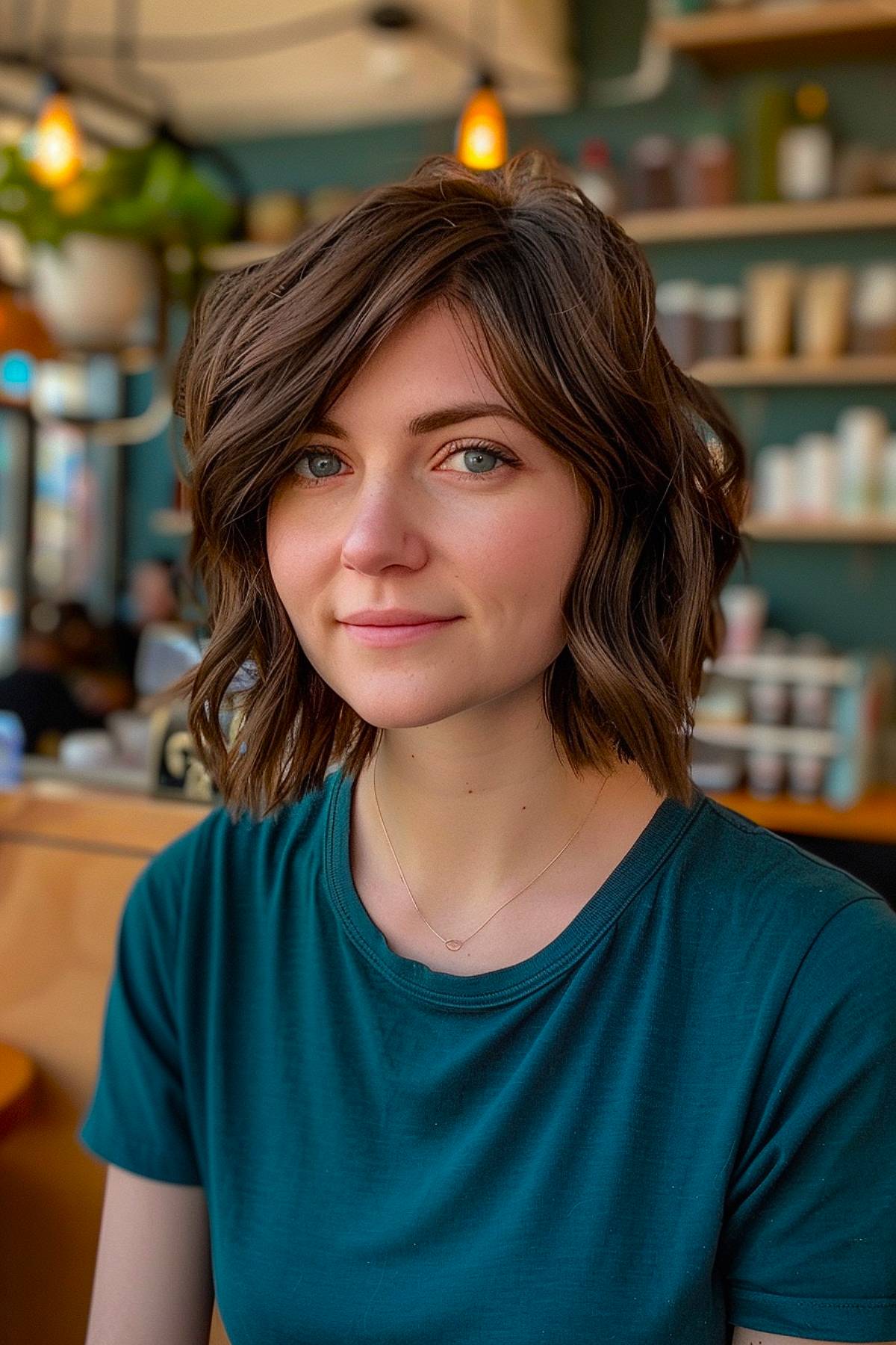 Flutterbob haircut, lightweight short bob with layered flow