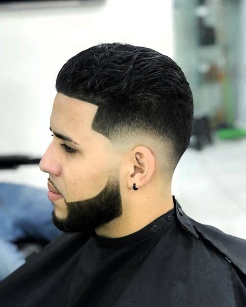 Simple Low Fade Cut For Wavy Hair