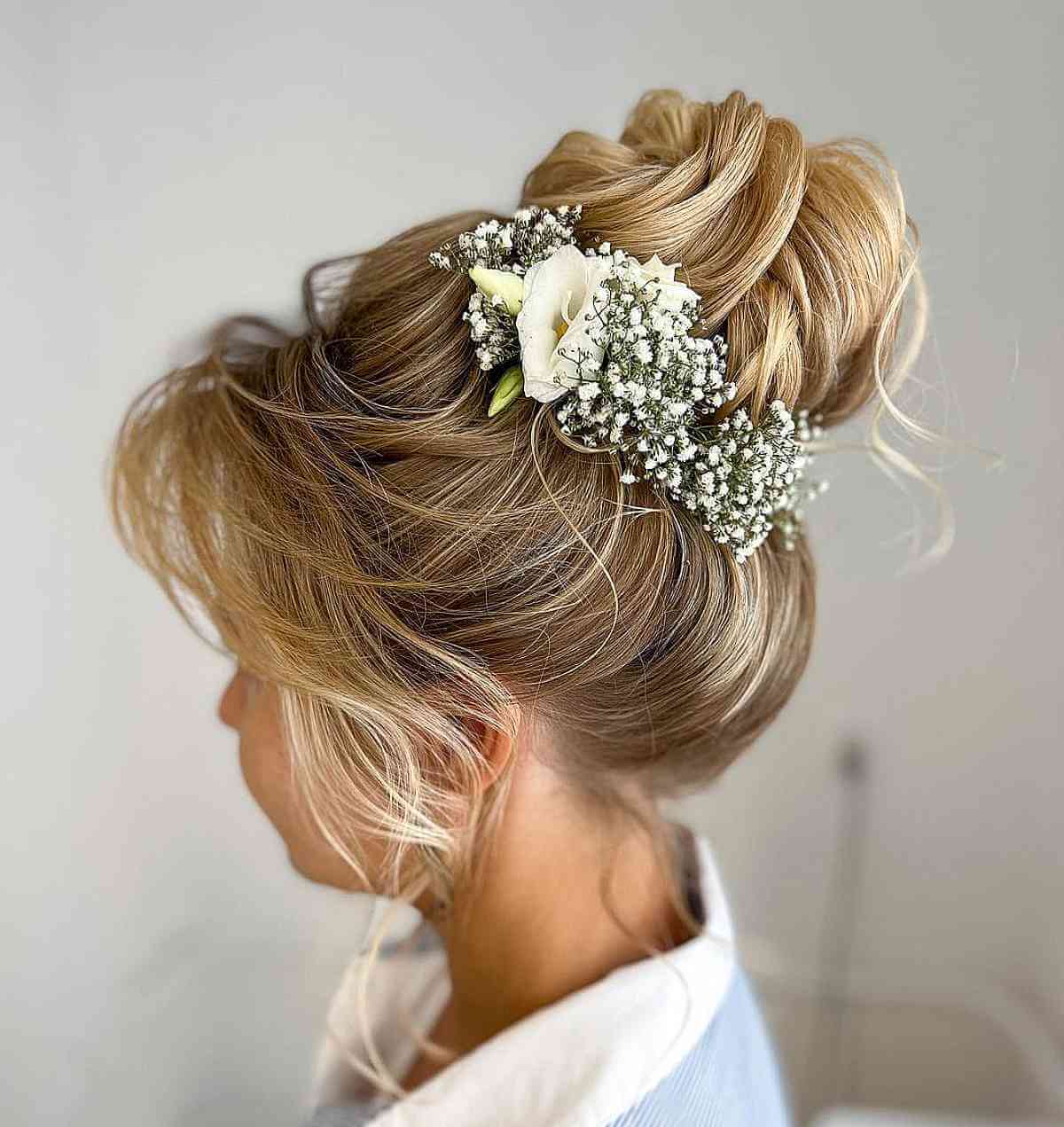 Formal Bun Updo with Hair Accessories