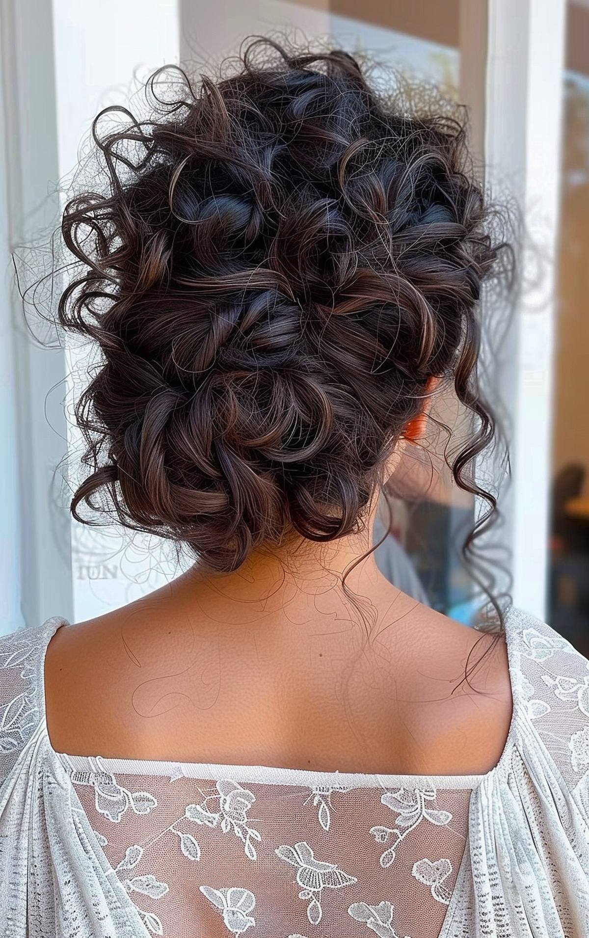 Formal updo for curly hair for formal events