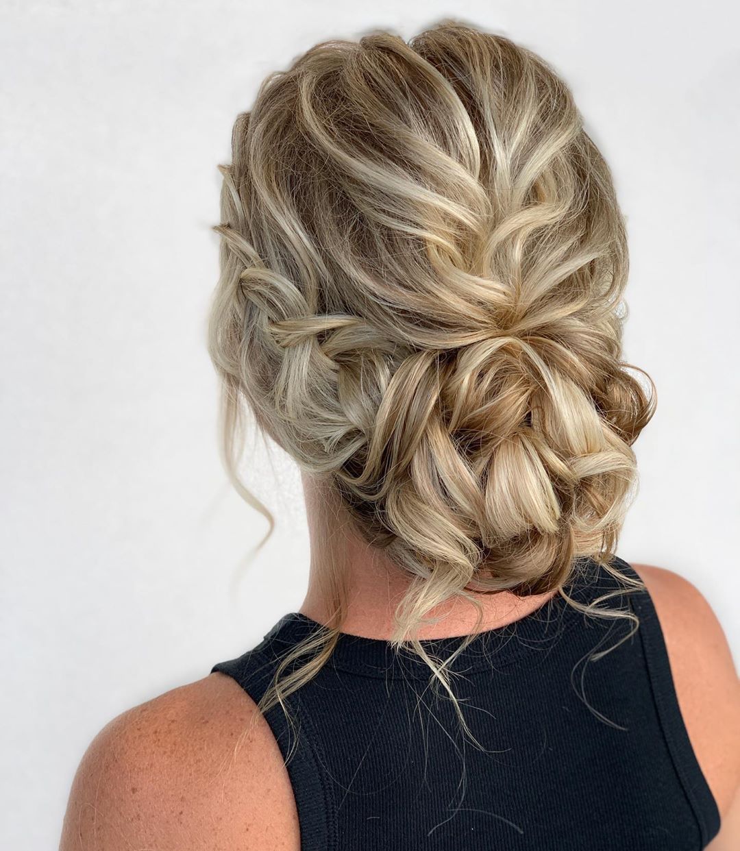 Formal Updo with Curls for Long Hair
