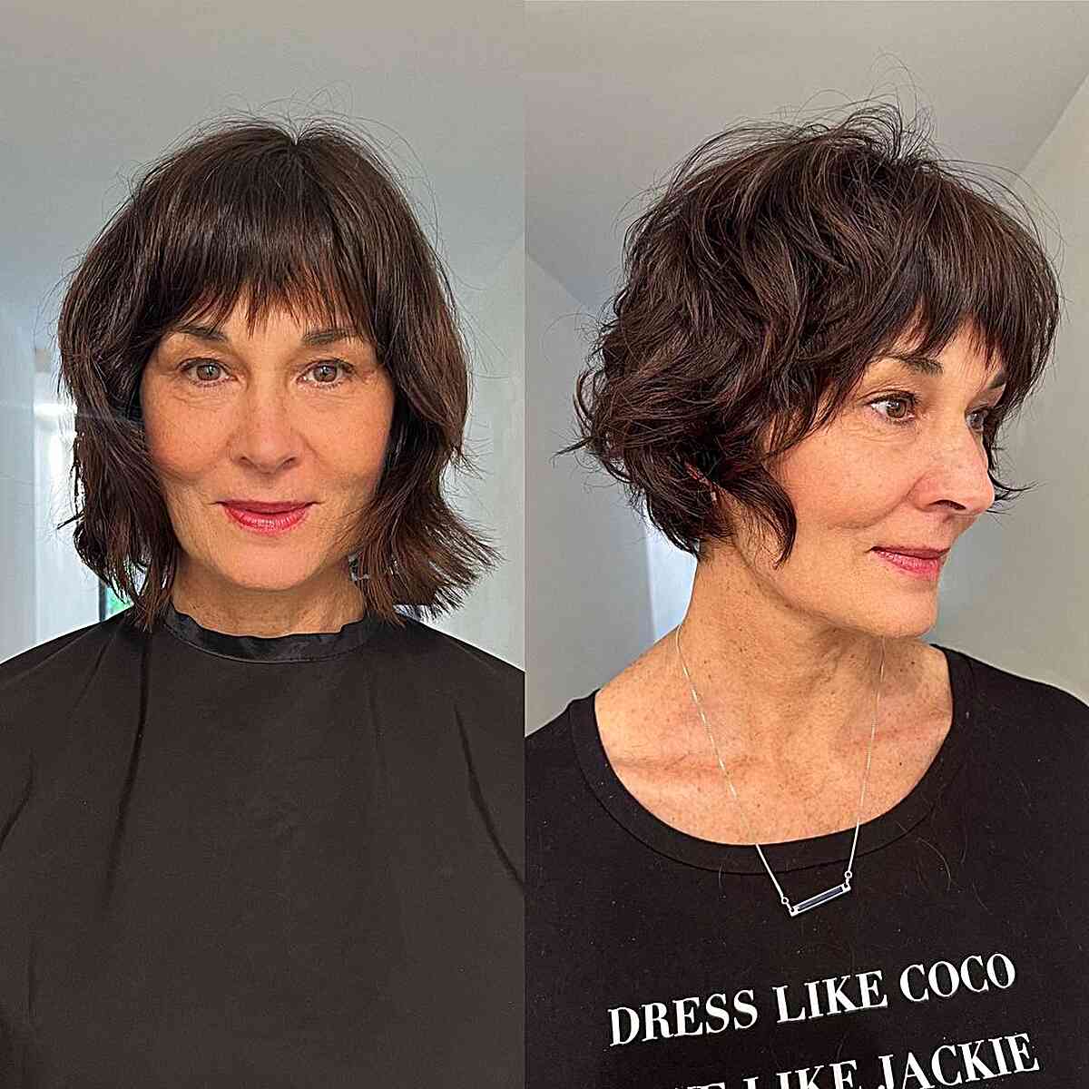 French Bixie Cut for older women with a sassy style