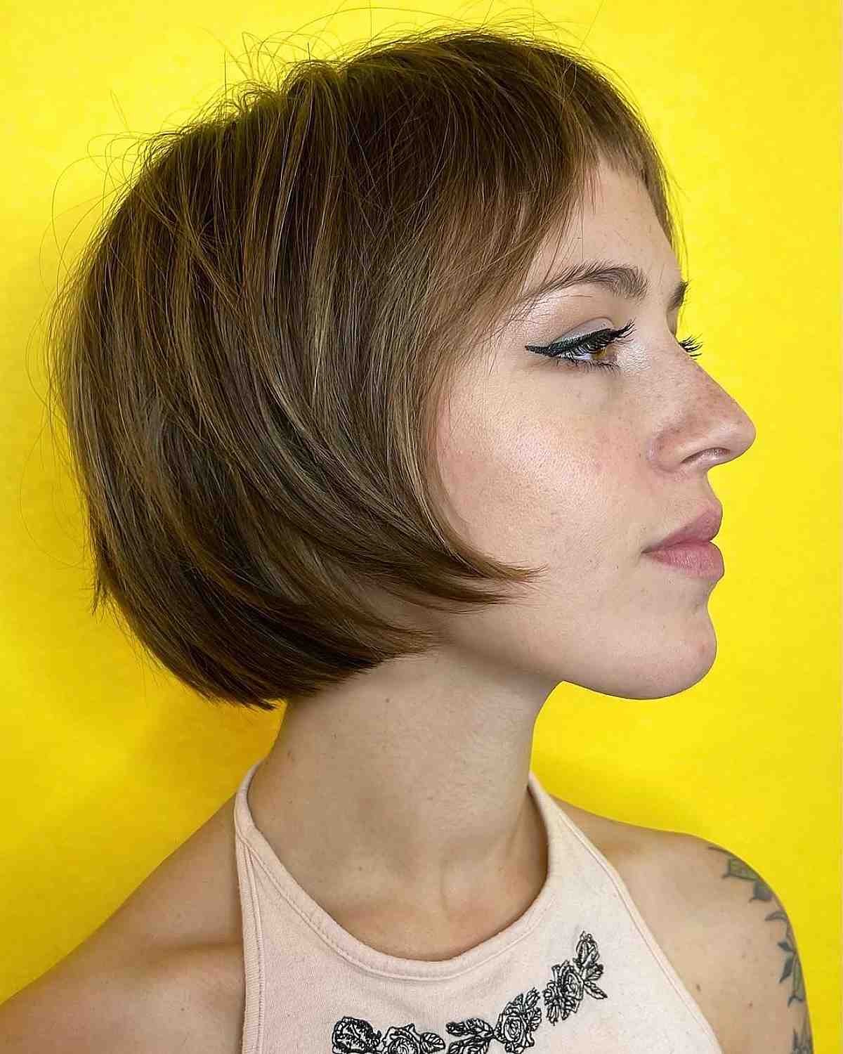 Classic French Bob with Micro Bangs