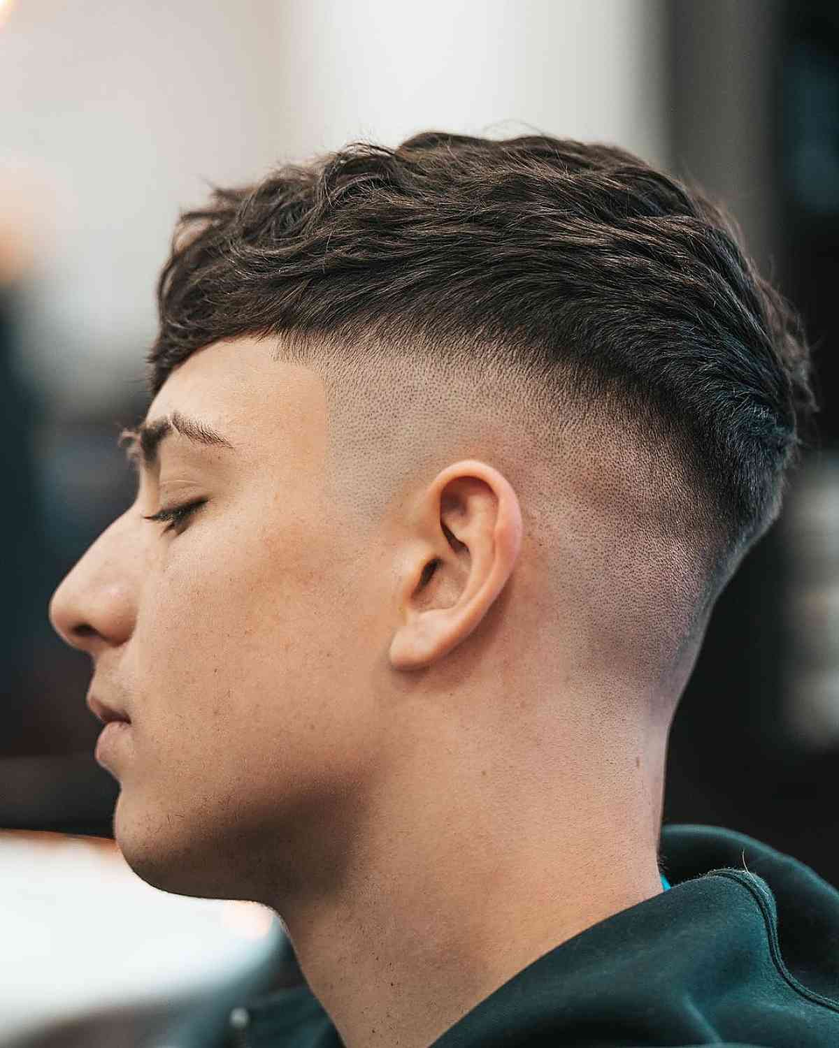 French Crop Haircut with Skin Fade