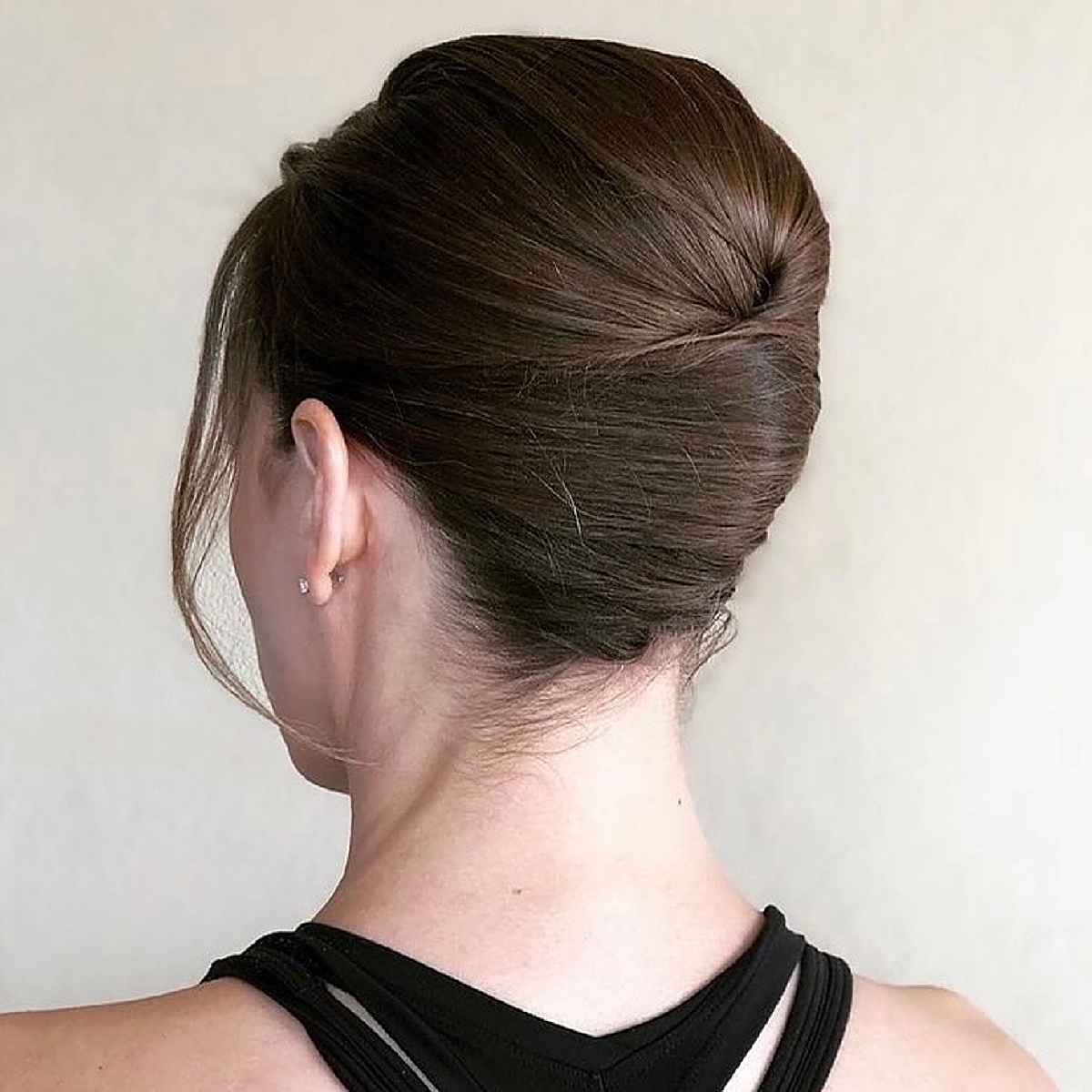French twist updo for shorter hair