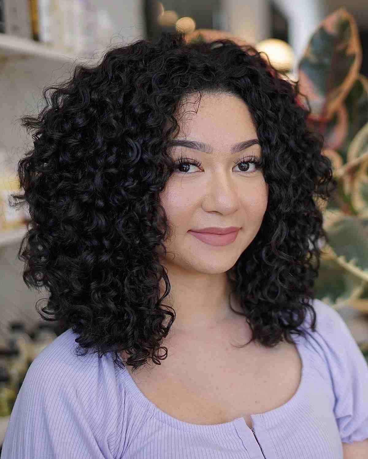 Fresh Curly Bob for Round Faces