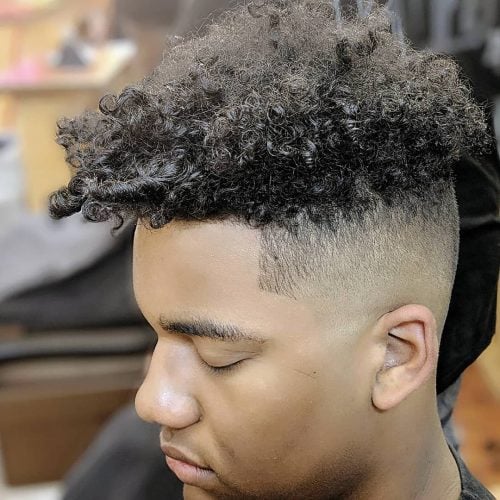 Fresh Drop Fade for Curly Hair