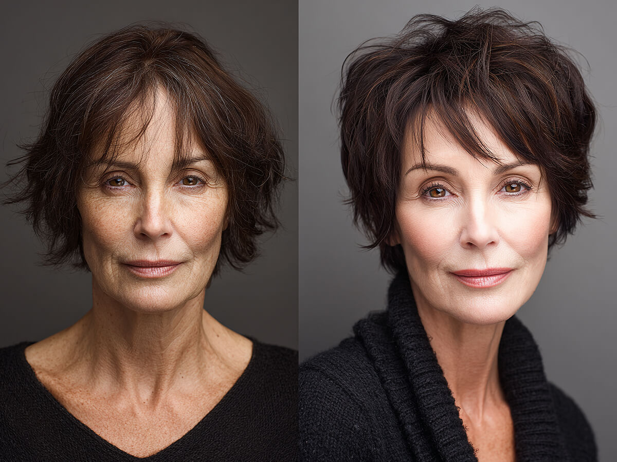 Fresh pixie shag haircuts for women over 60
