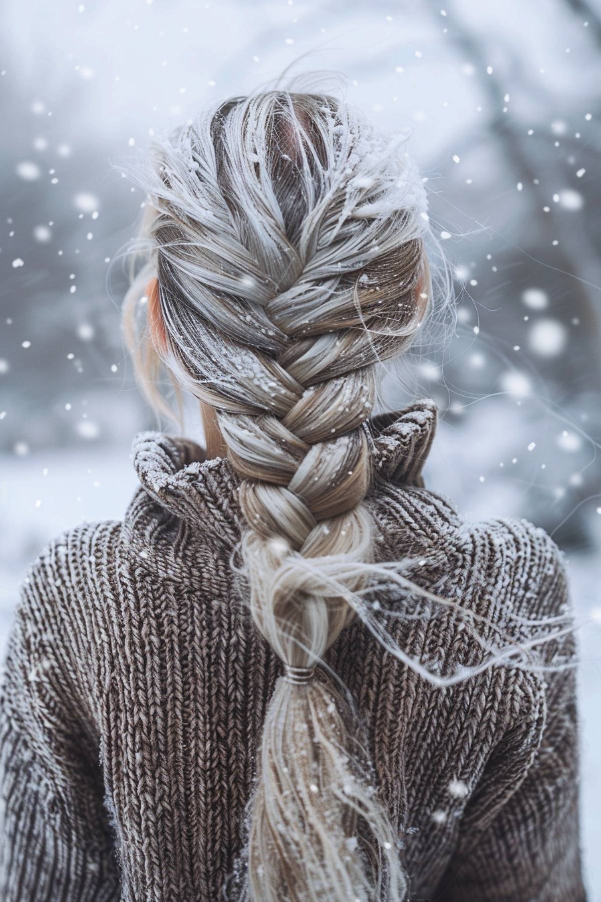 Frozenbraid winter hairstyle