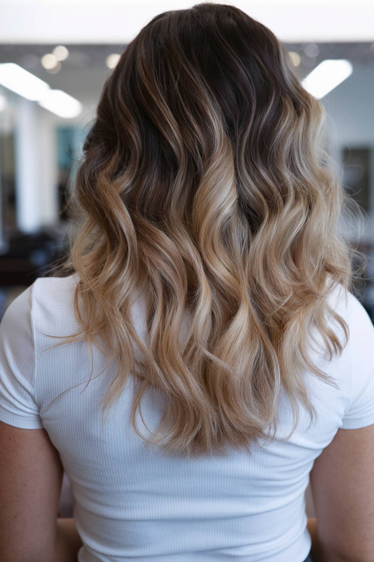 Fun ombre dip dye for brunettes