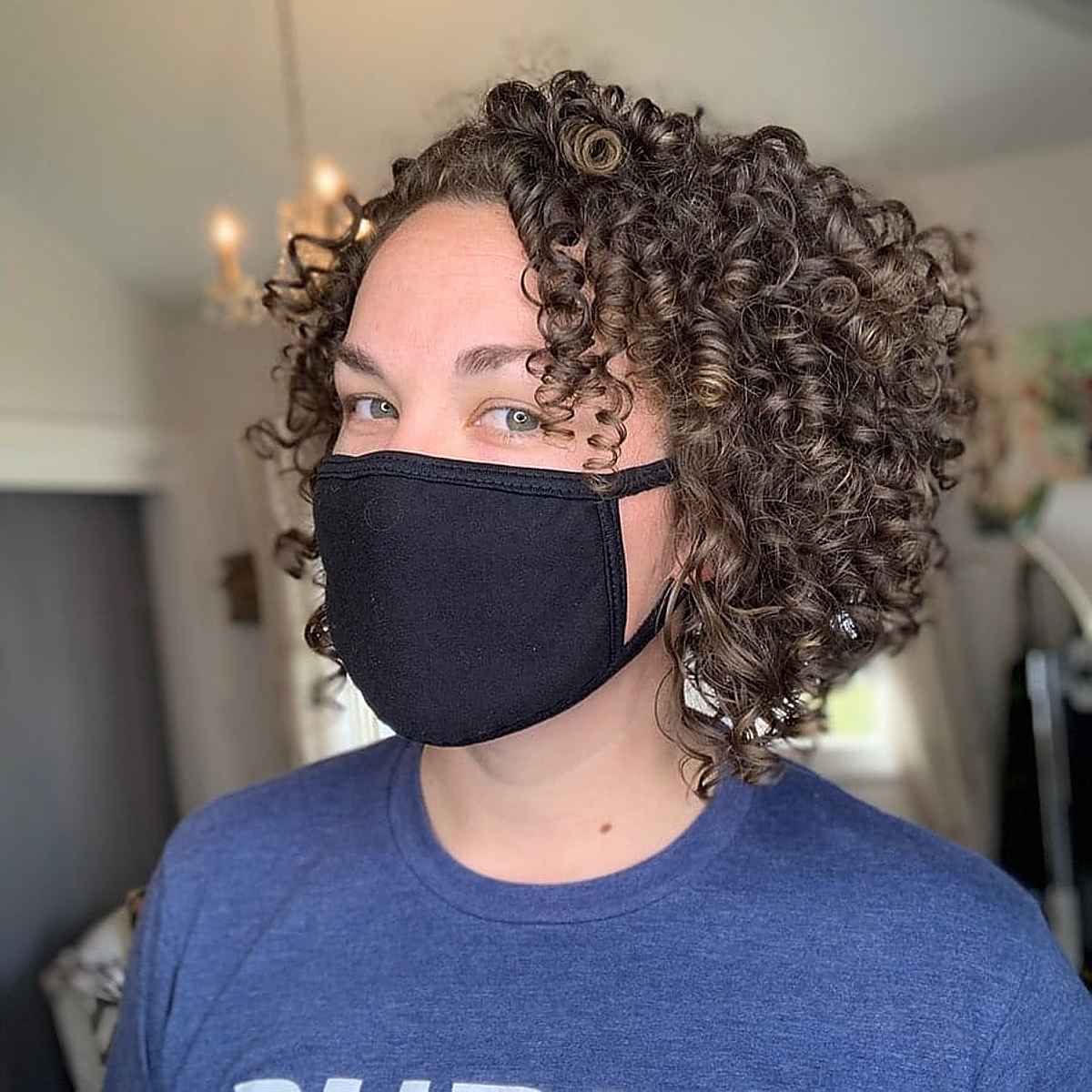 Short Inverted Cut For Curly Hair