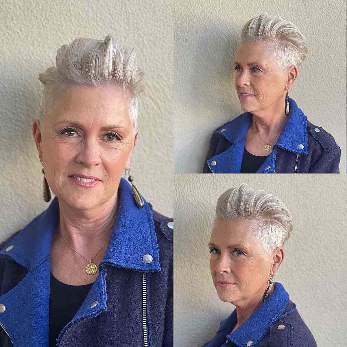 Funky Pompadour for Edgy 60-Year-Old Women