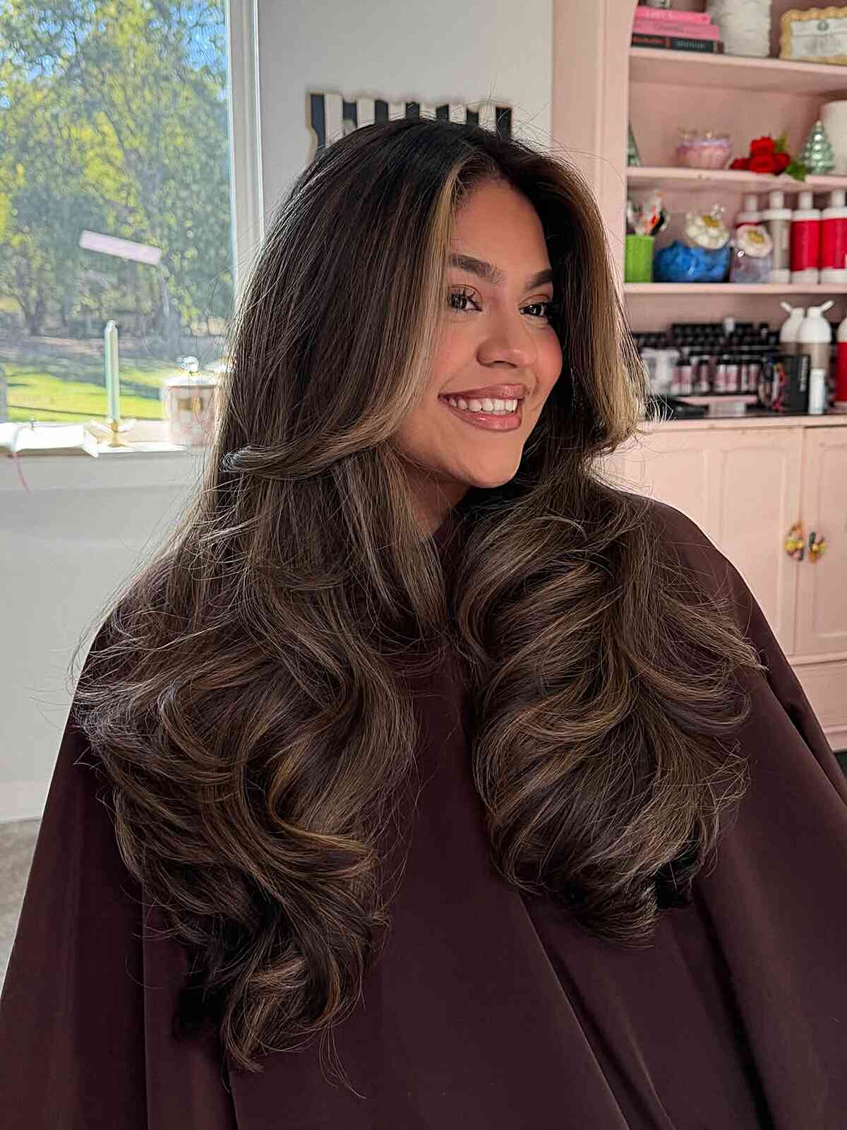 Rich Chocolate Brown with Caramel Highlights