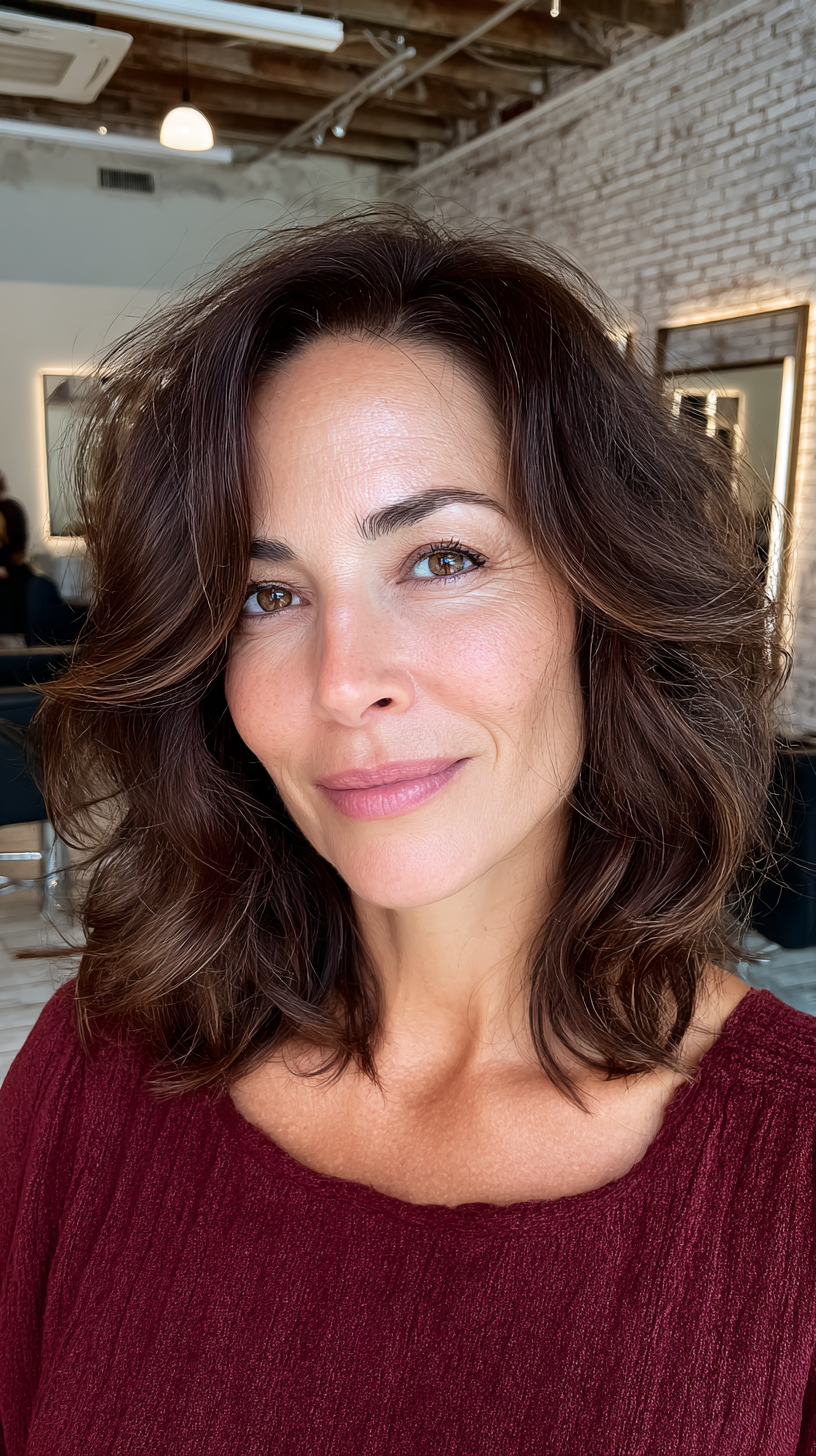 Modern Textured Long Bob with Soft Volume