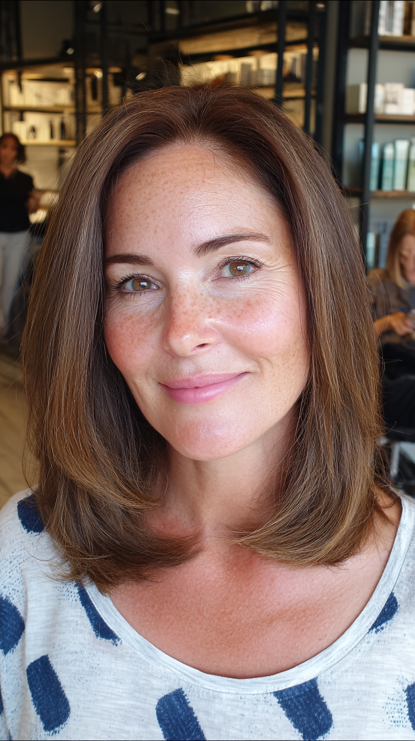 Polished Straight Long Bob with Soft Edges