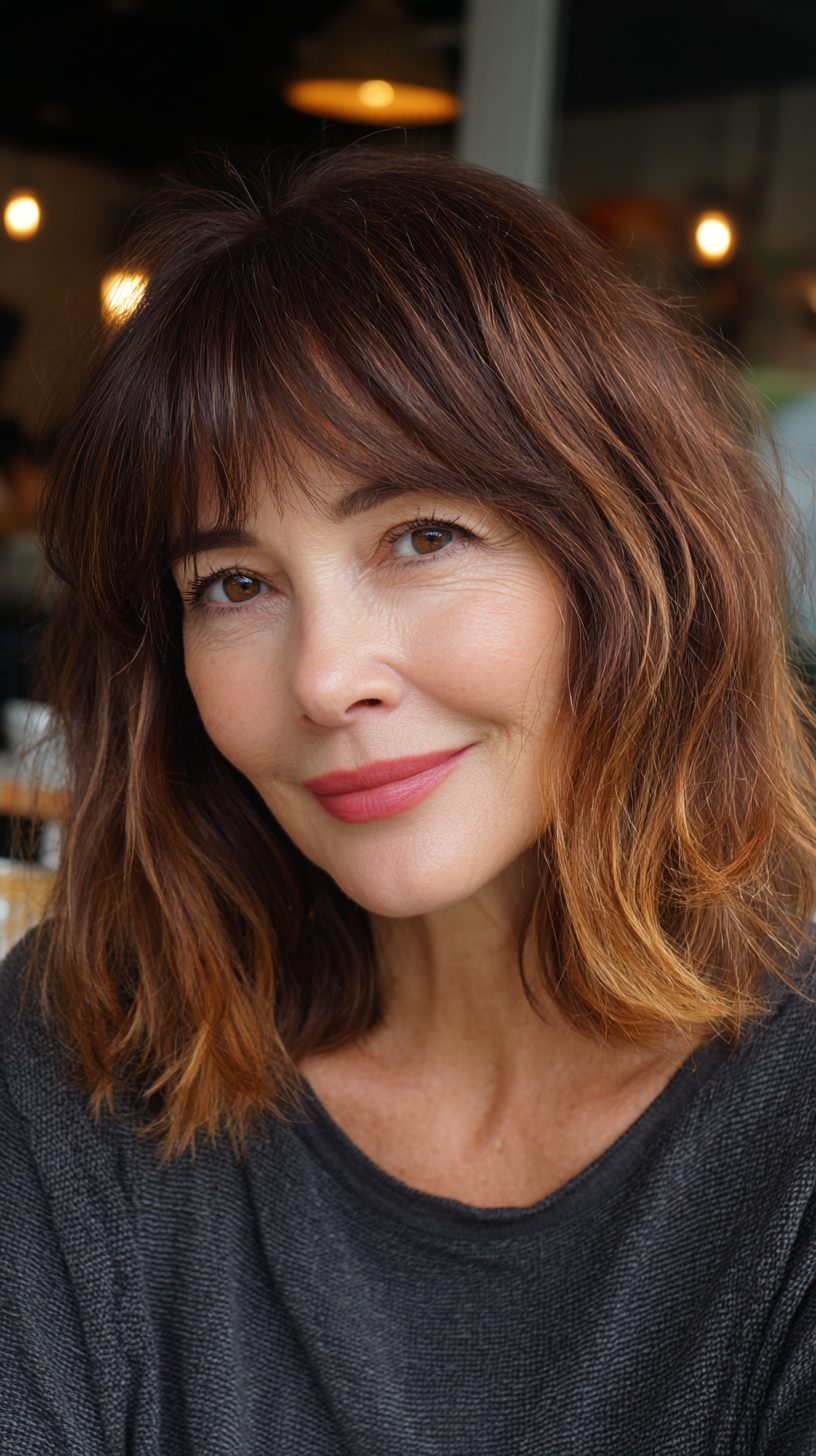 Textured Long Bob with Soft Face-Framing Layers