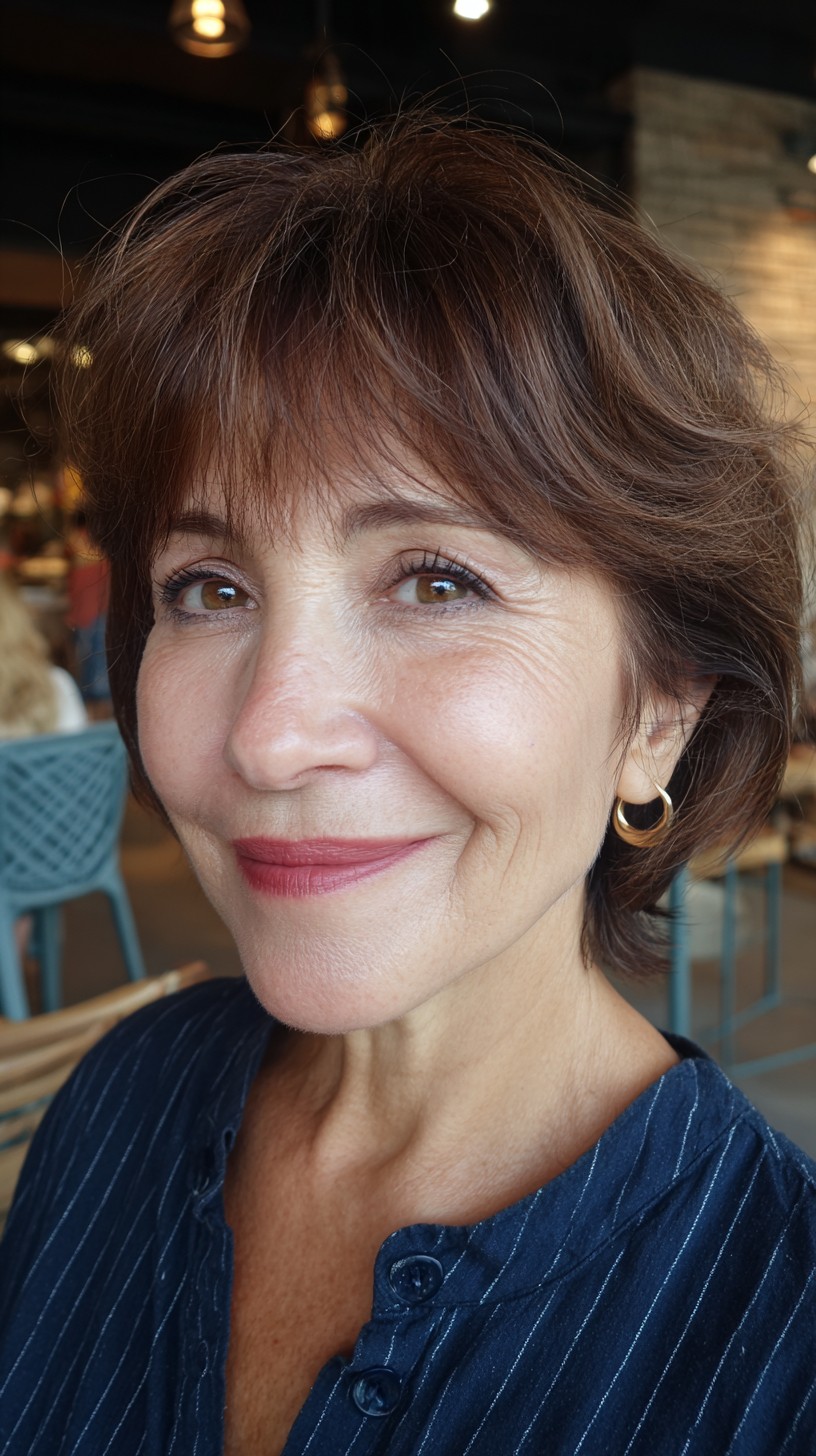 Charming Chestnut Swirls with Delicate Wisps