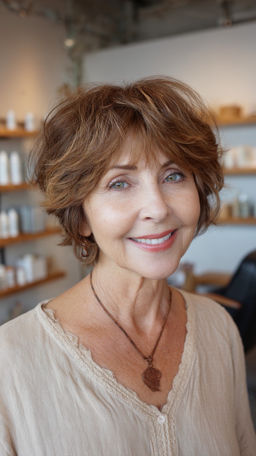 Chic Copper Tousled Crop