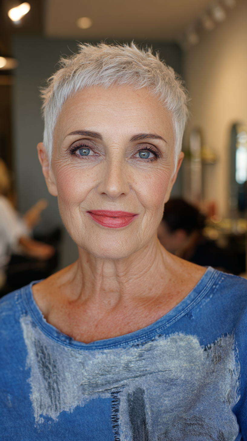 Edgy Textured Micro Pixie with Effortless Volume