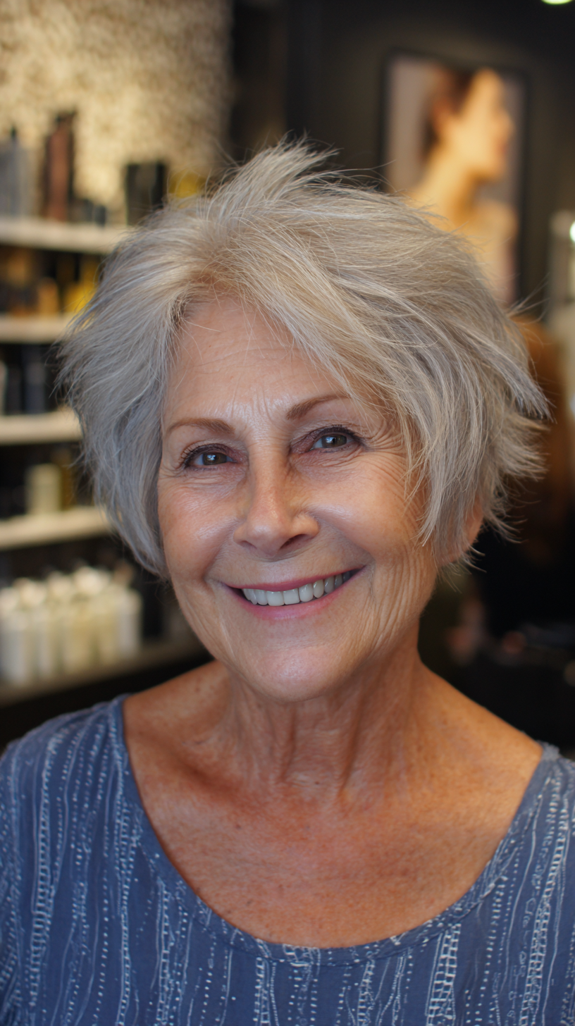 Effortlessly Chic Short Spiky Bob with Subtle Texture
