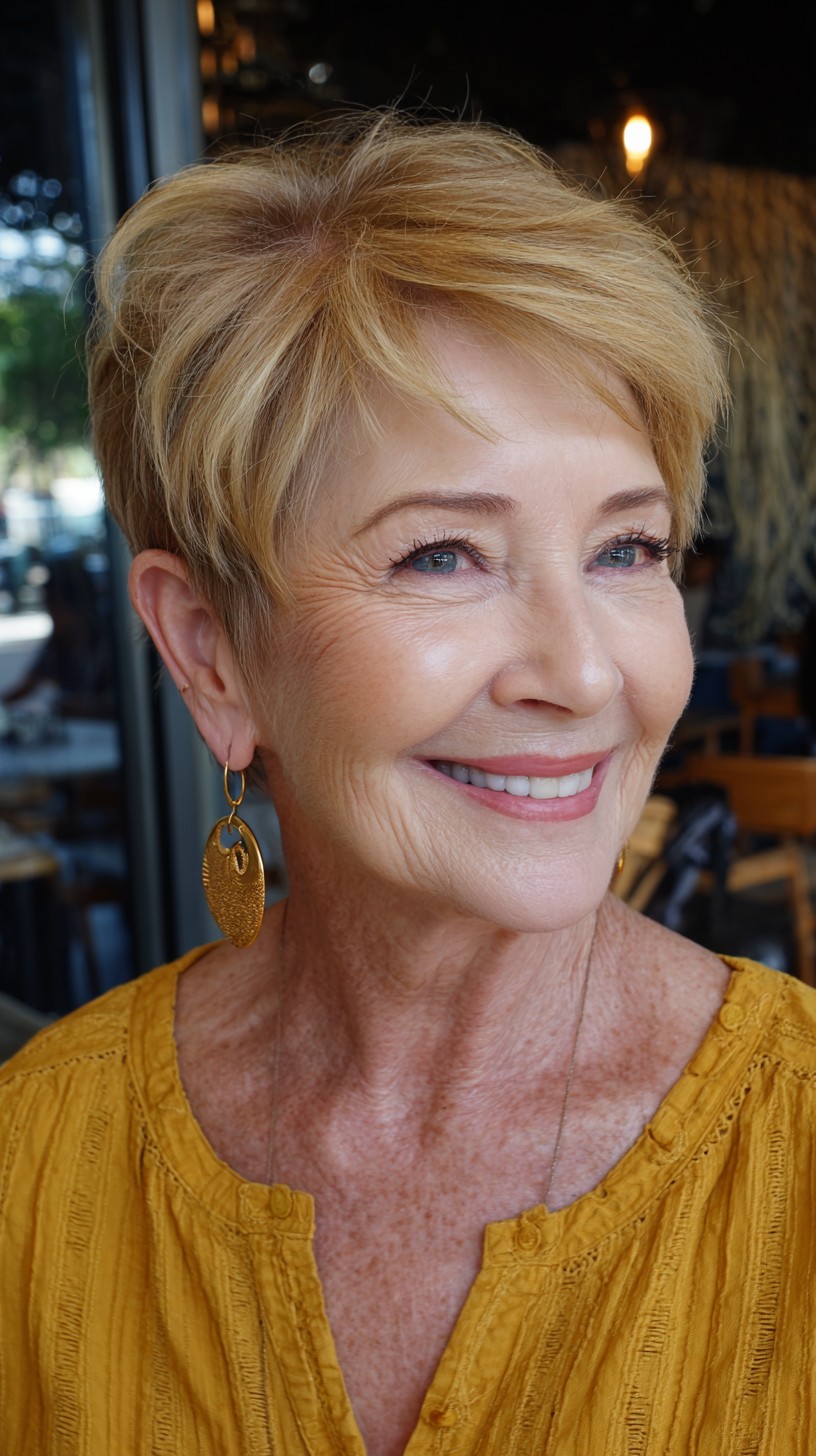 Golden Textured Feathered Crop