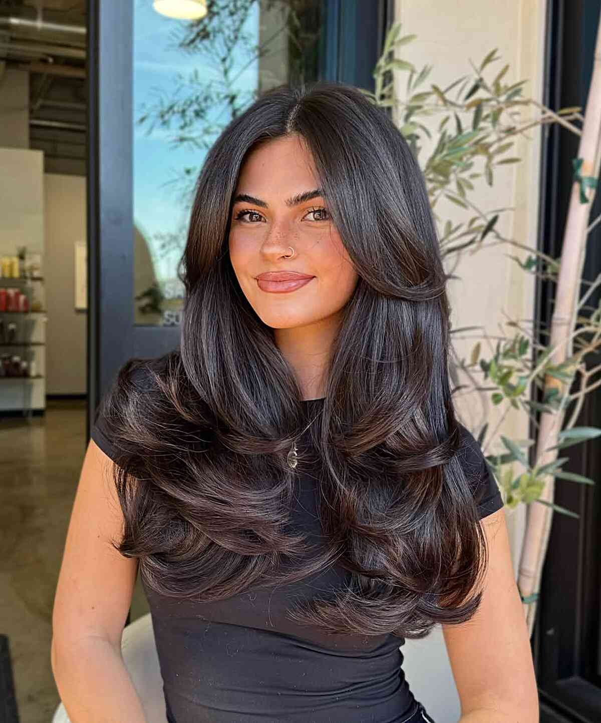 Gorgeous Long Wavy Brunette Layers