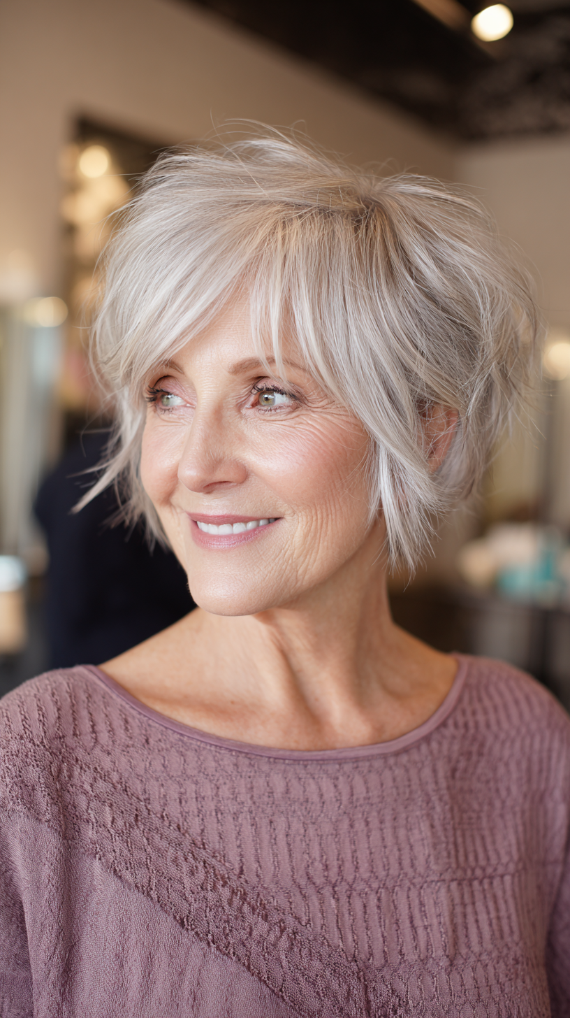 Graceful Short Spiky Bob with Soft Volume