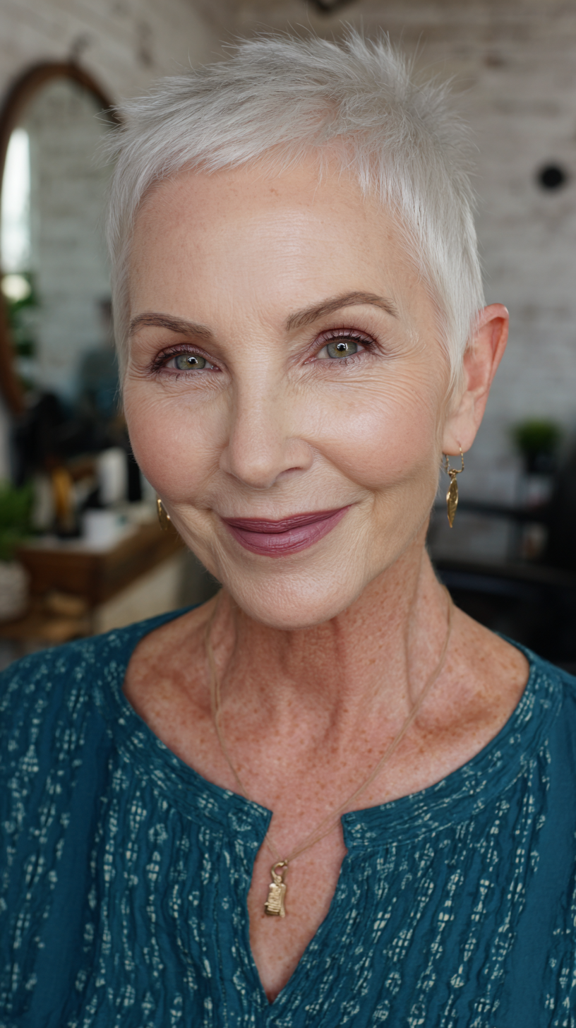 Modern Textured Micro Pixie with Subtle Volume