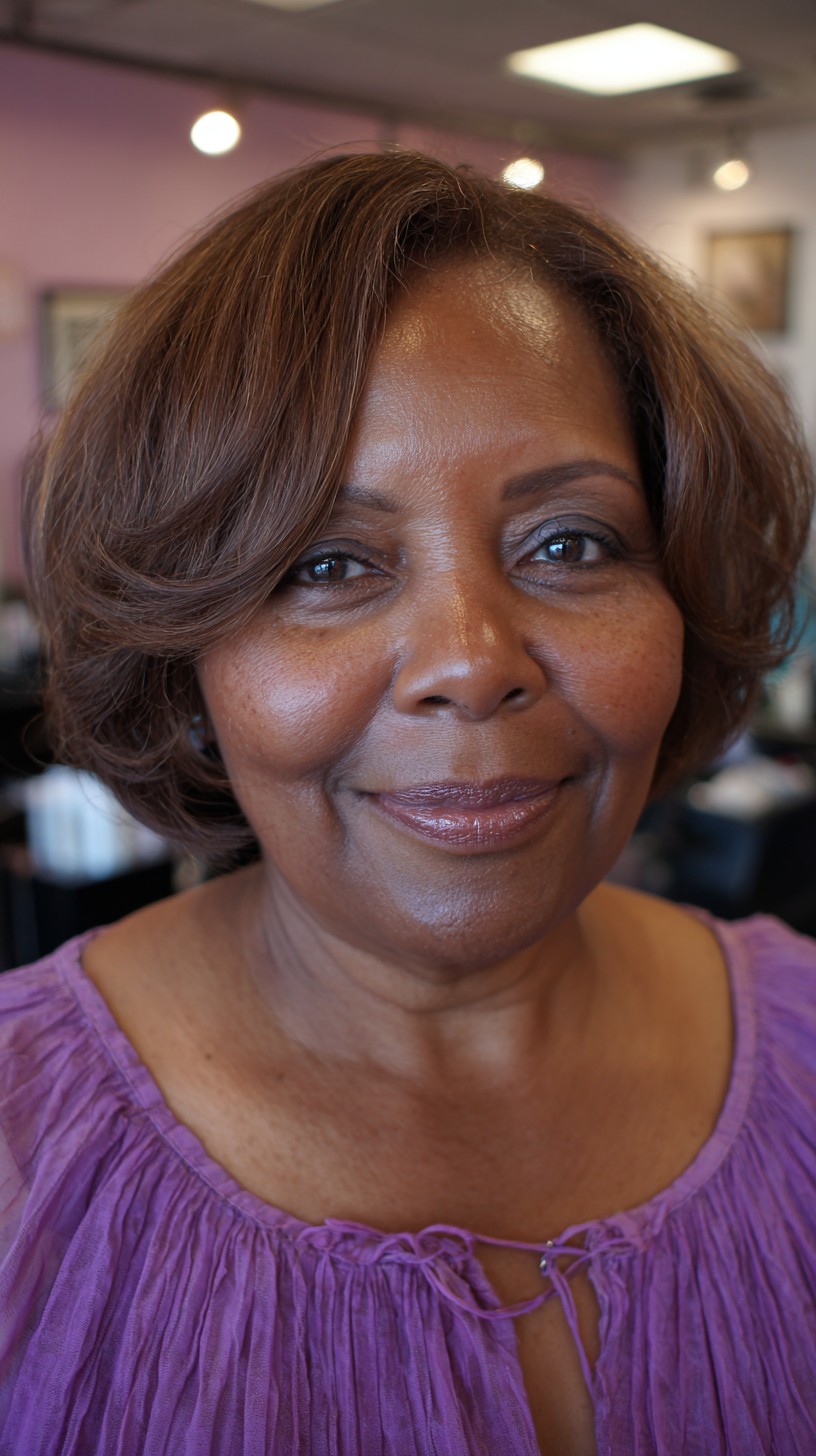 Radiant Copper Layered Bob for Luminous Beauty