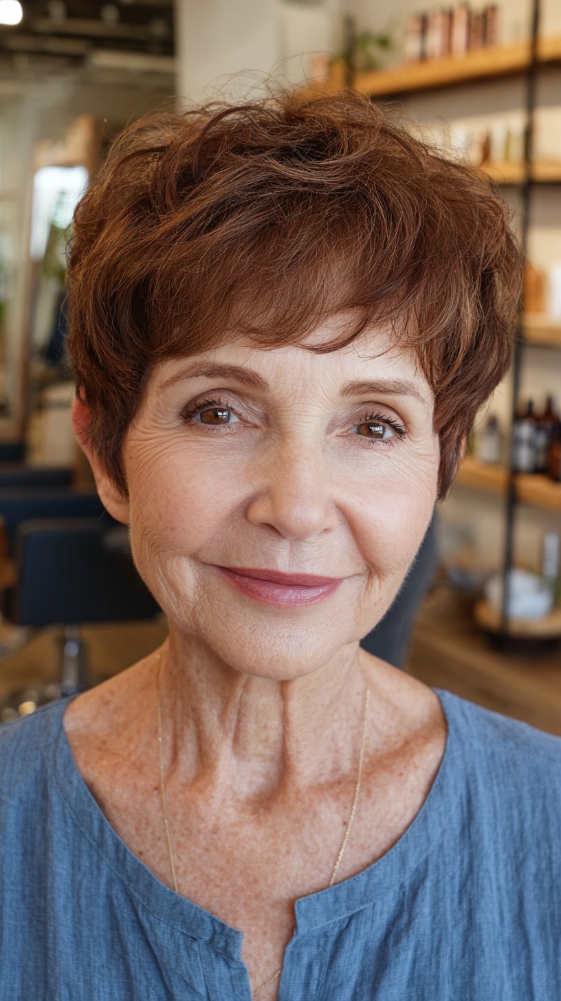 Rustic Copper Tousled Pixie