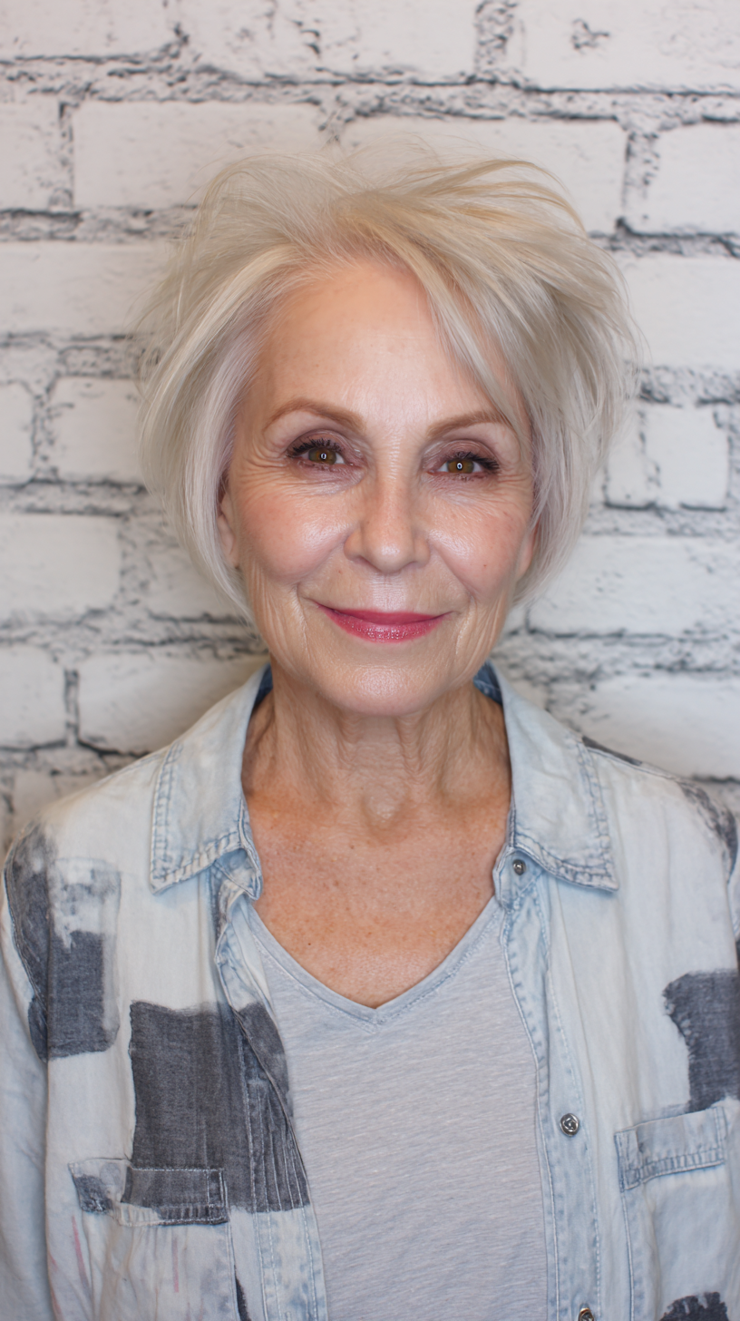 Short and Spiky Layered Bob with Textured Volume