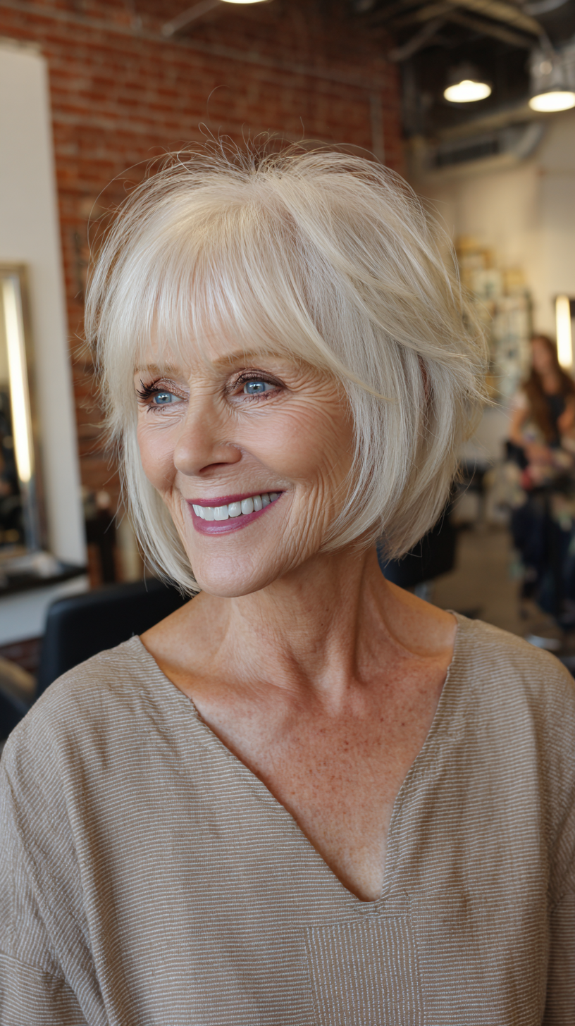 Stylish Short Spiky Bob with Soft Textured Layers
