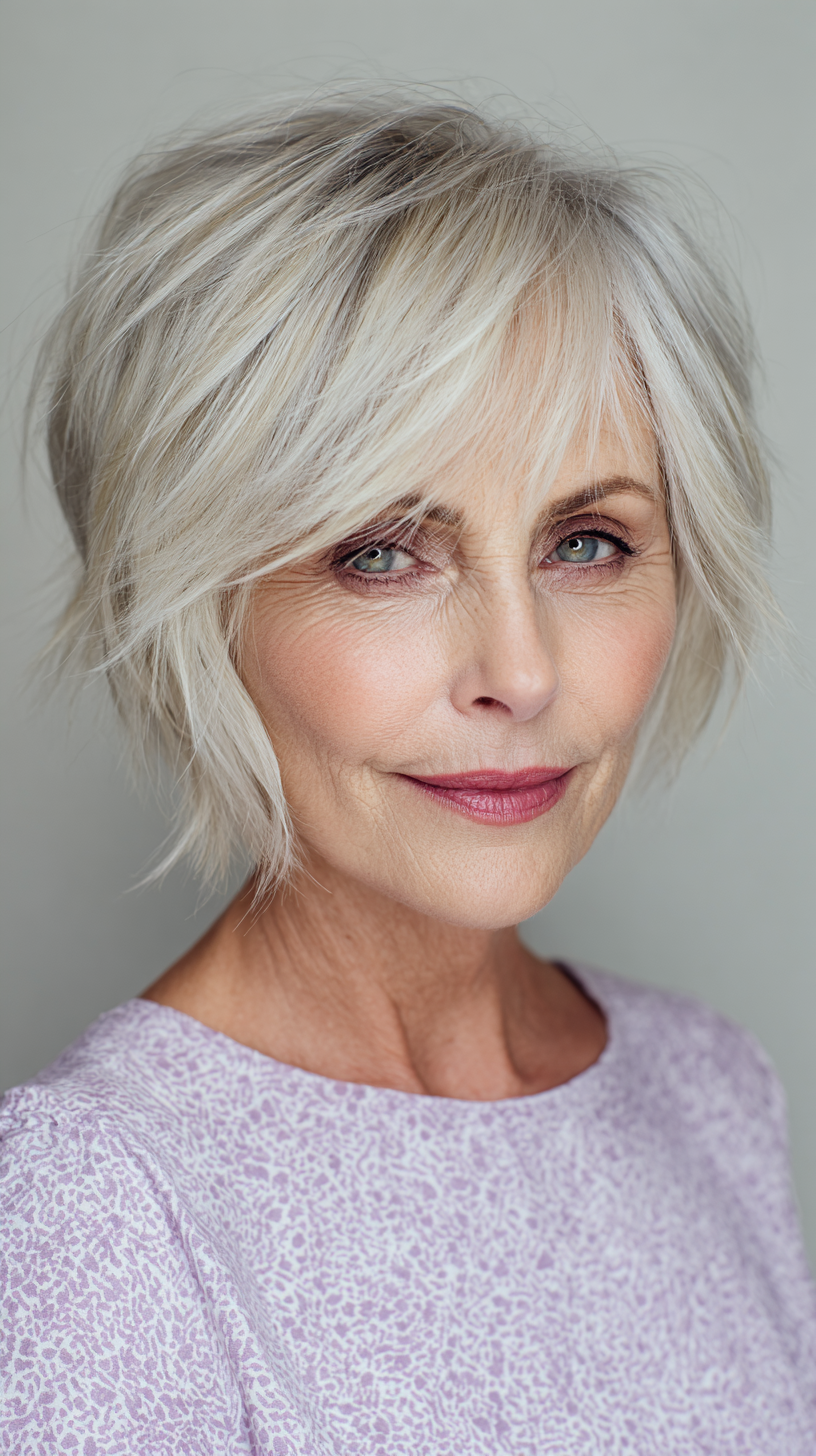 Stylish Textured Short Bob with Soft Layers