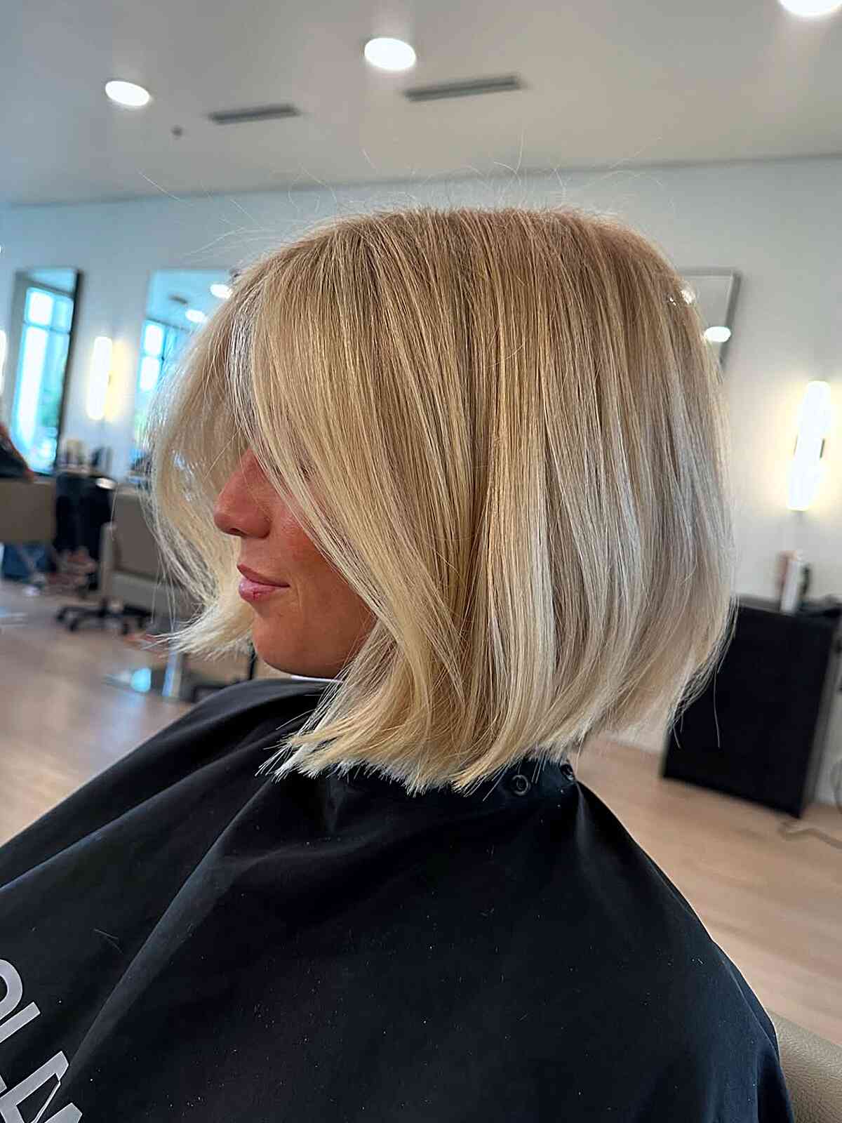 Textured Angular Bob with Soft Layers