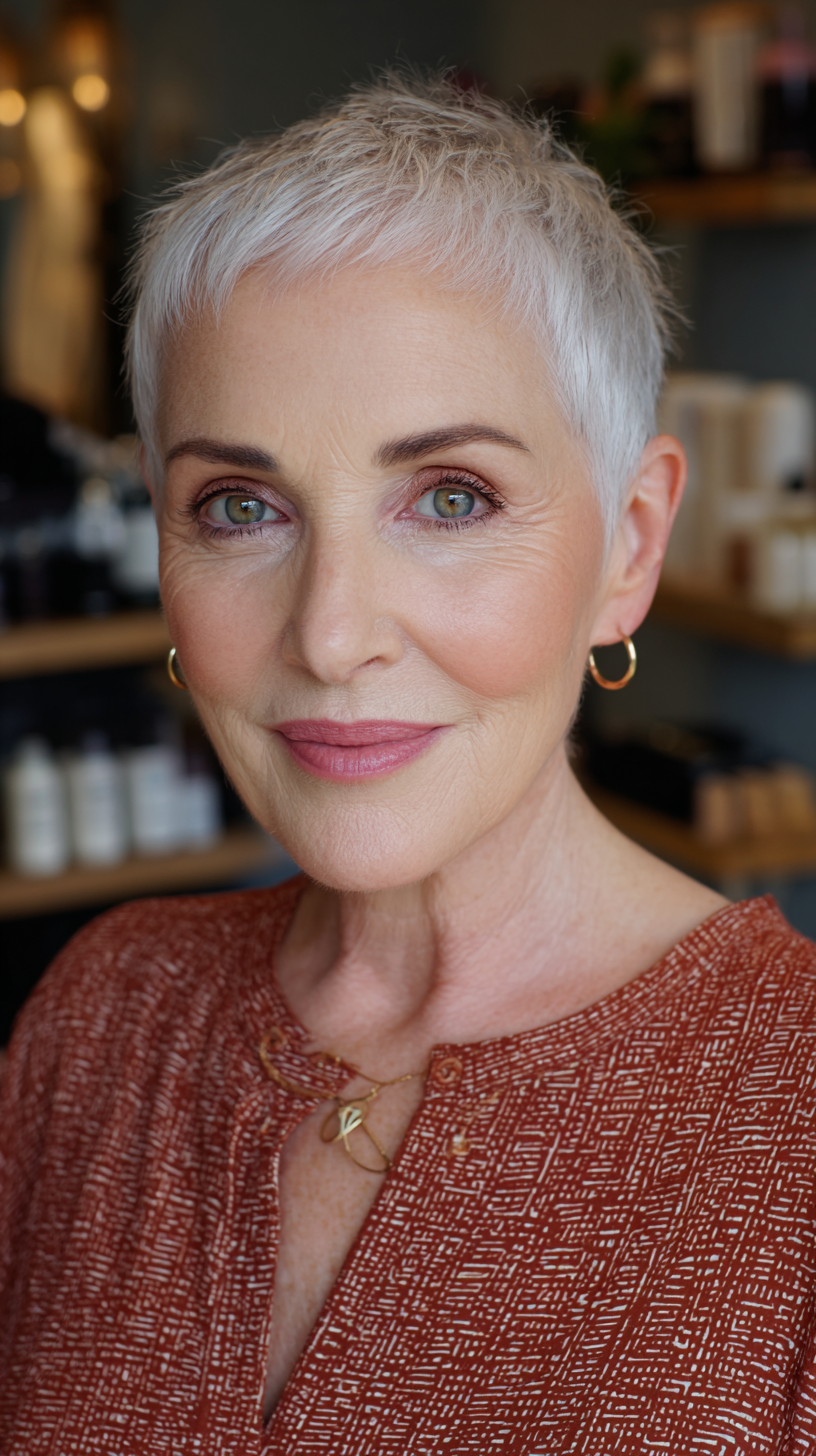 Textured Micro Pixie Cut with Subtle Volume