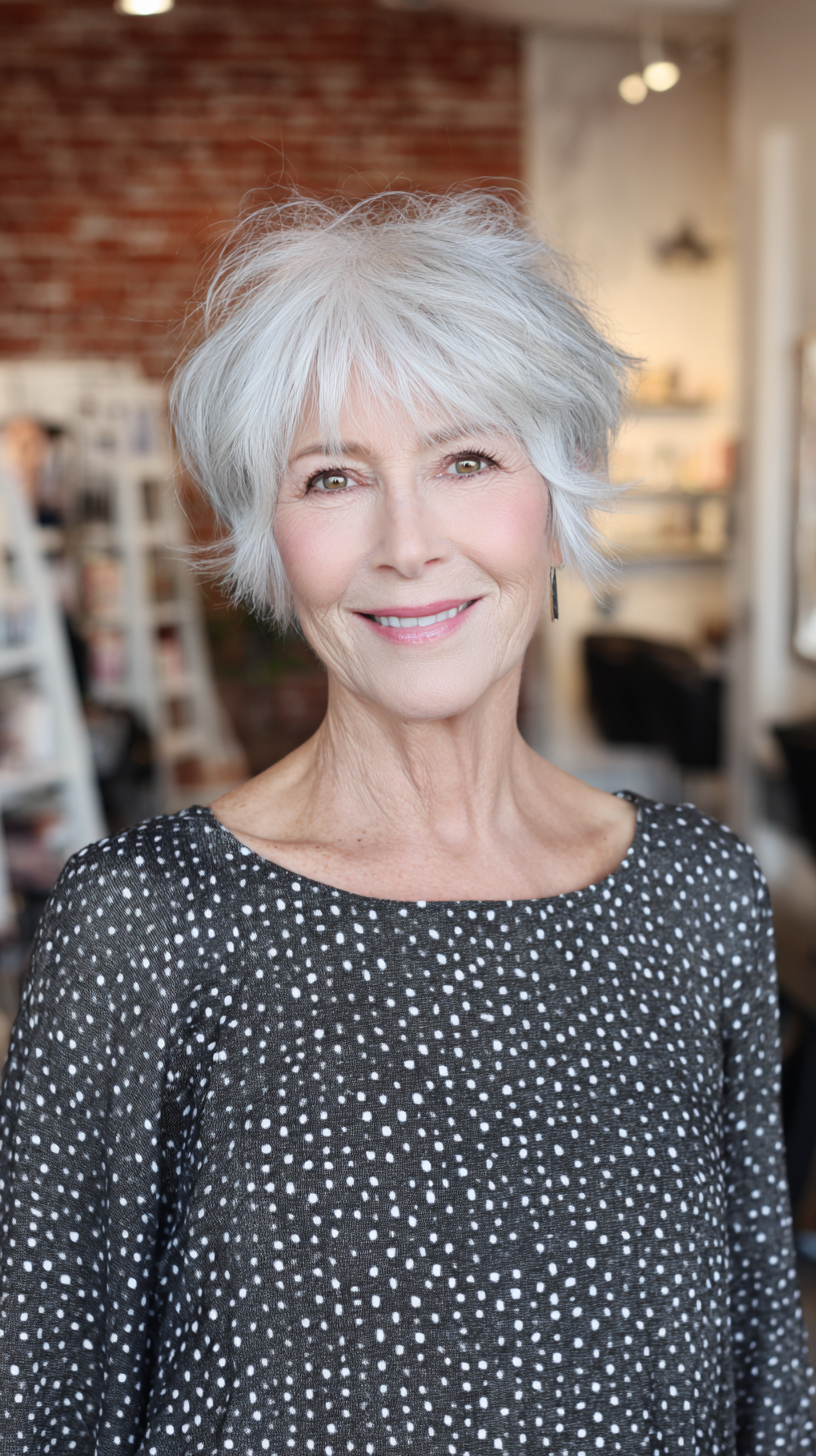 Textured Short Spiky Bob with Soft Flicks