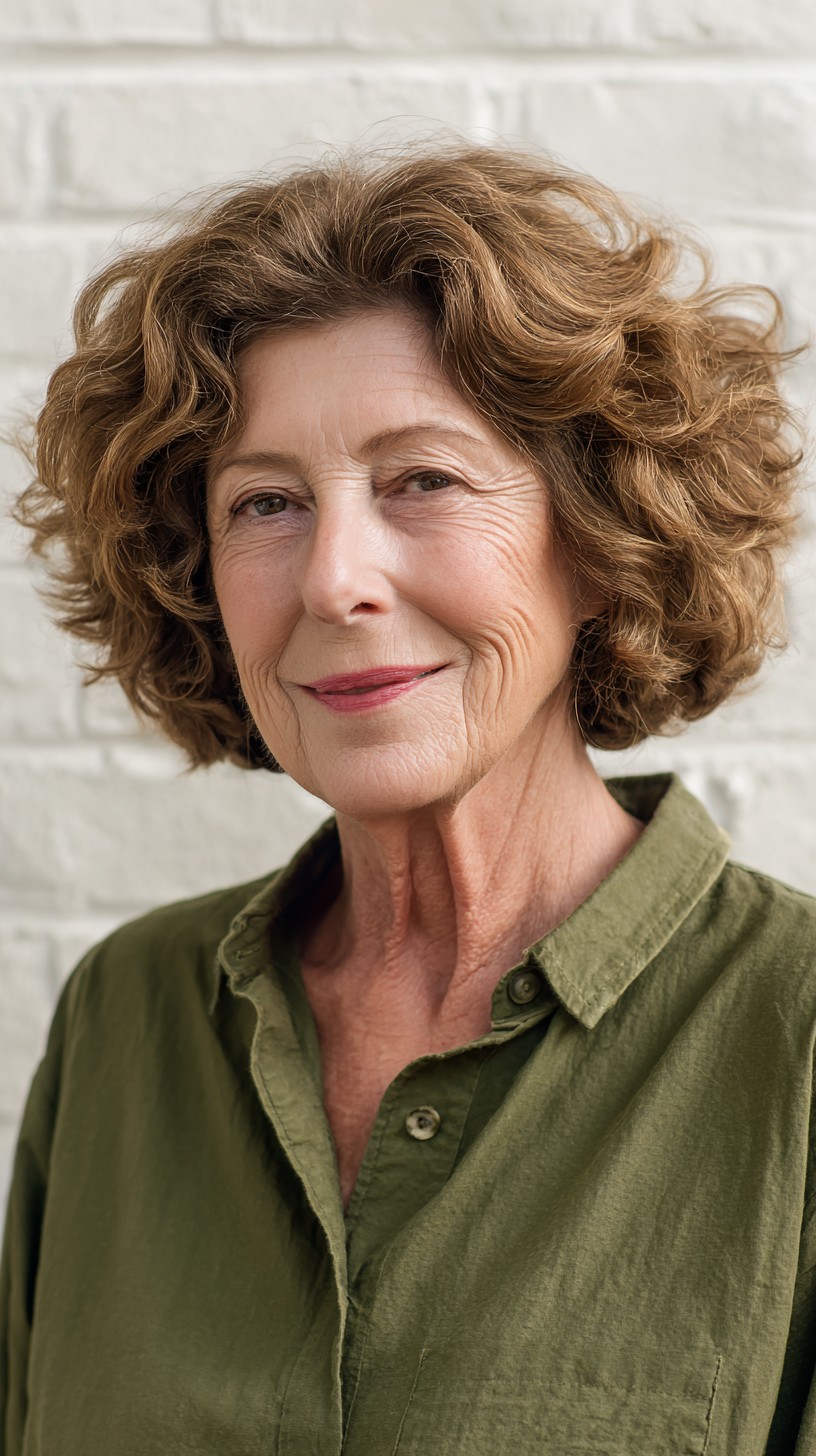 Bouncy Cinnamon Curls with Natural Volume