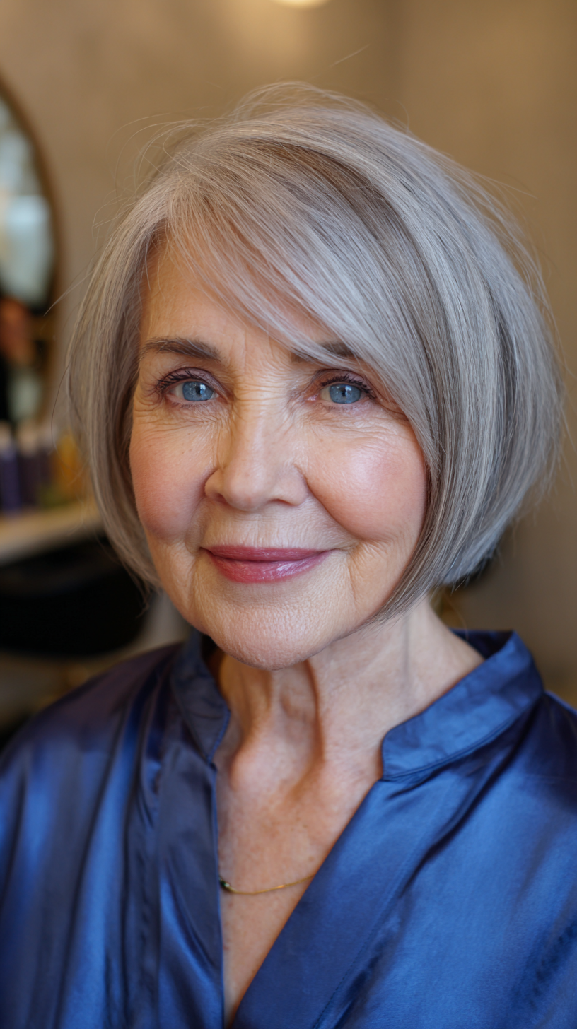 Chic Softly Layered Chin-Length Bob with Gentle Movement