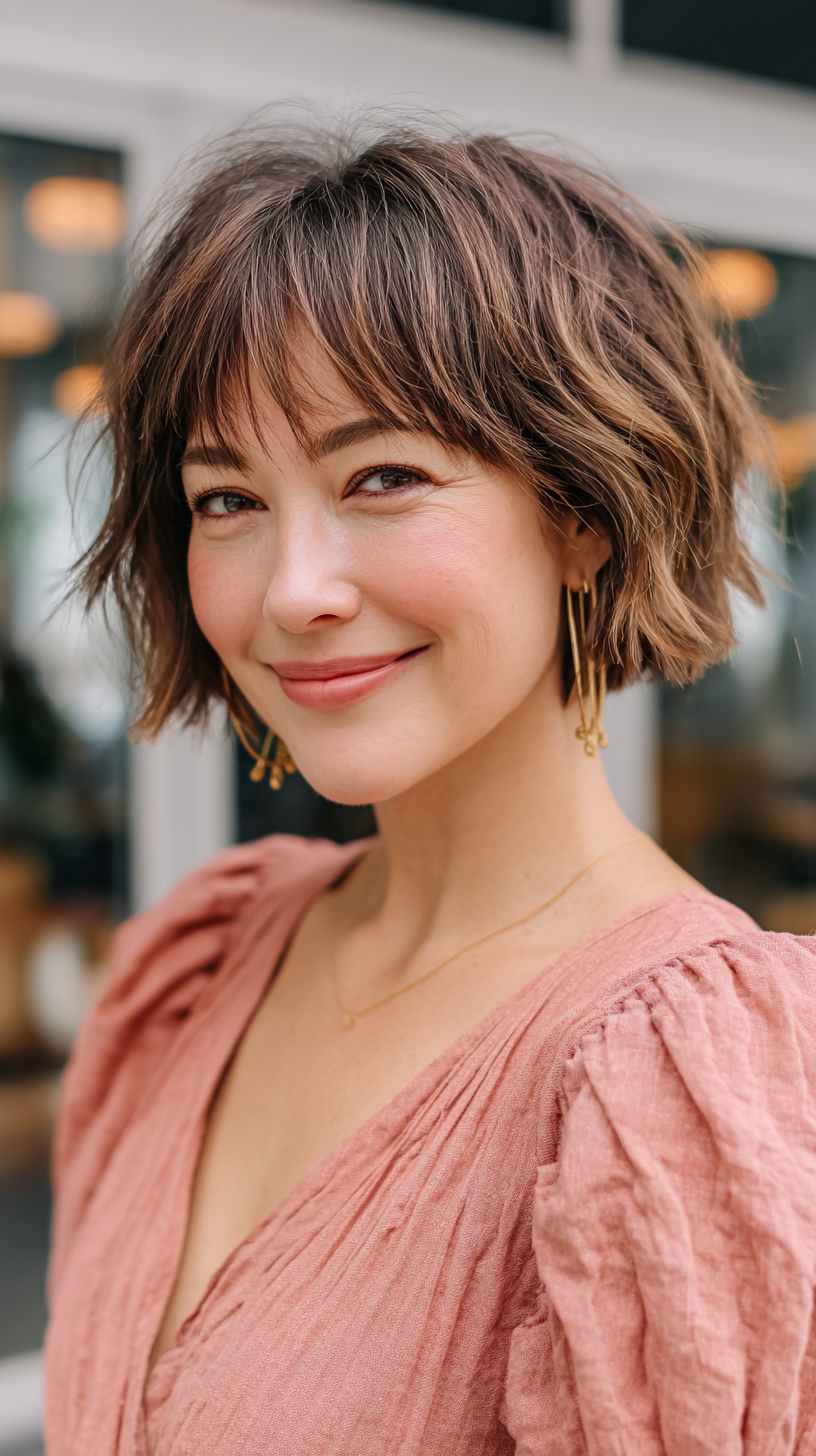 Chic Textured Bob with Face-Framing Layers