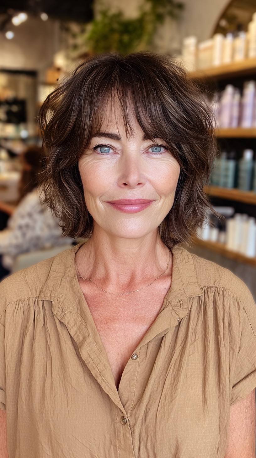 Classic Chestnut Shag with Soft Waves