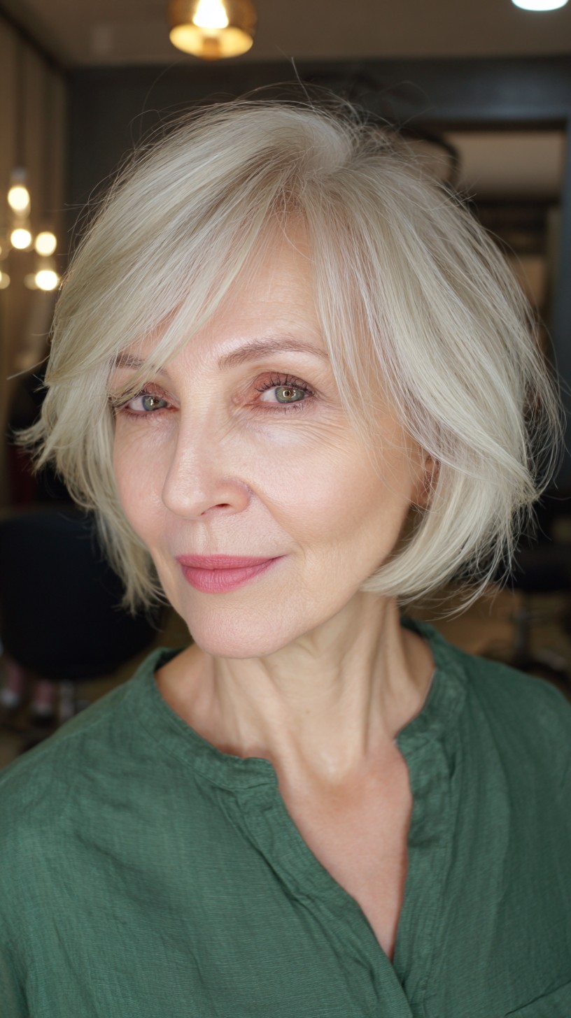 Effortless Silver Textured Bob