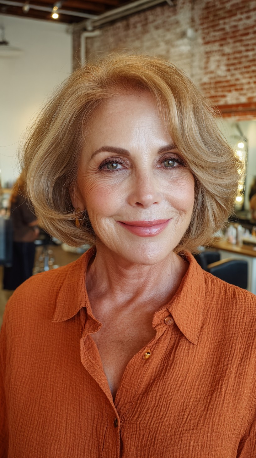 Golden Sunset Waves with Voluminous Texture