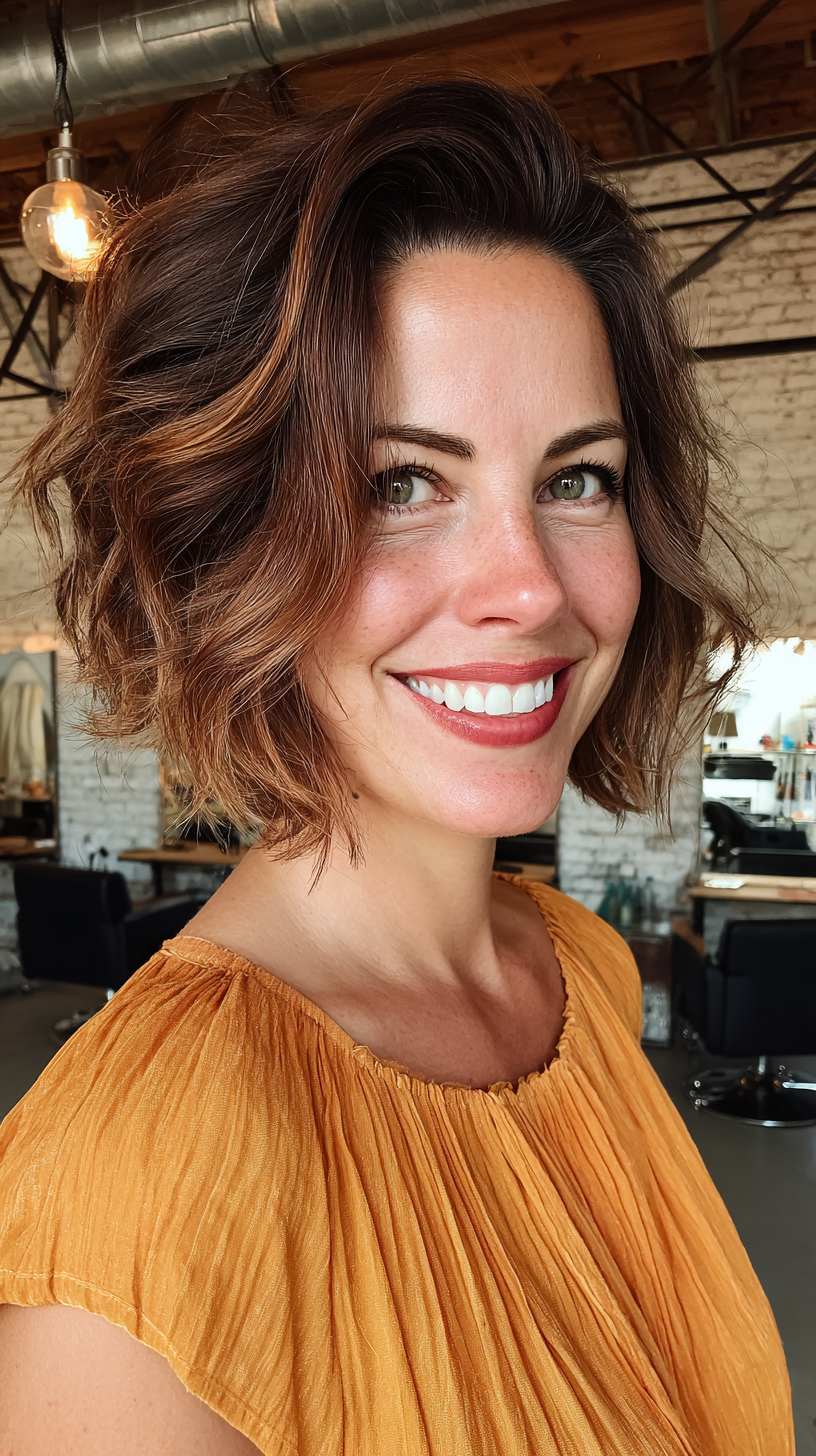 Modern Frayed Bob with Lively Texture